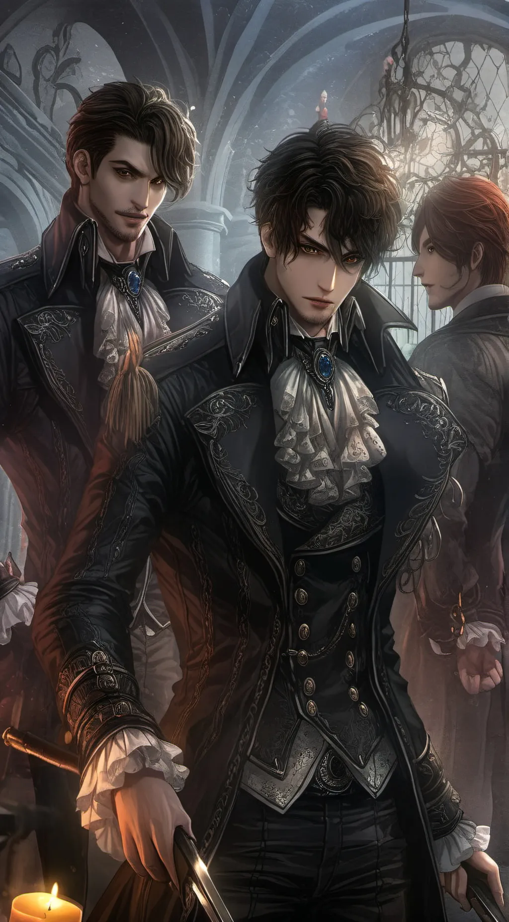 ai character: 3 boys in 1 background