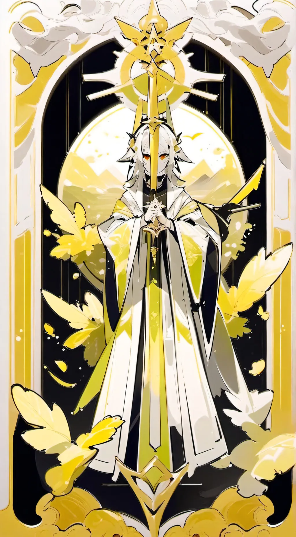 ai character: crystal background