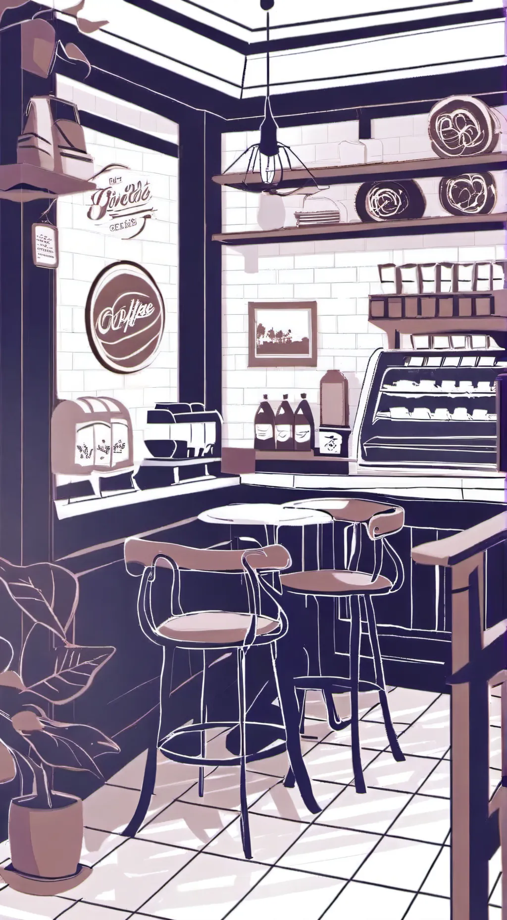 ai character: ♡HAMILTON CAFÉ!~♡ background