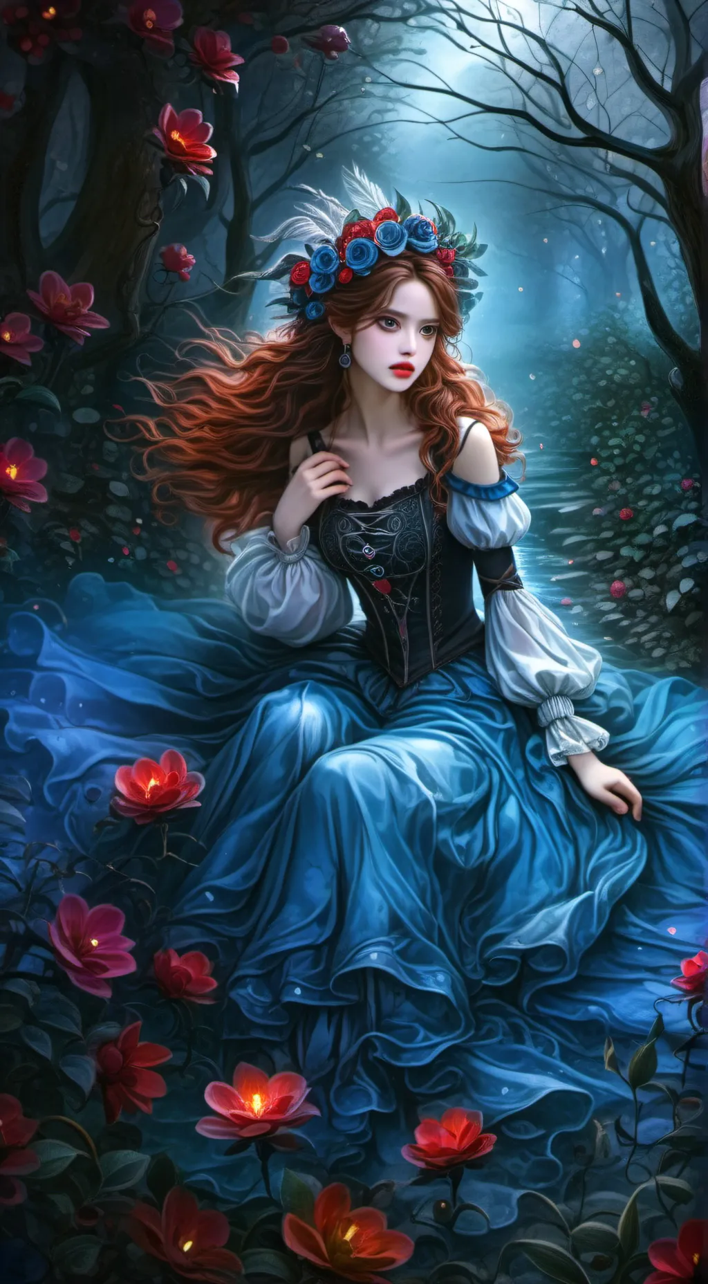 ai character: Sprunki mujeres background