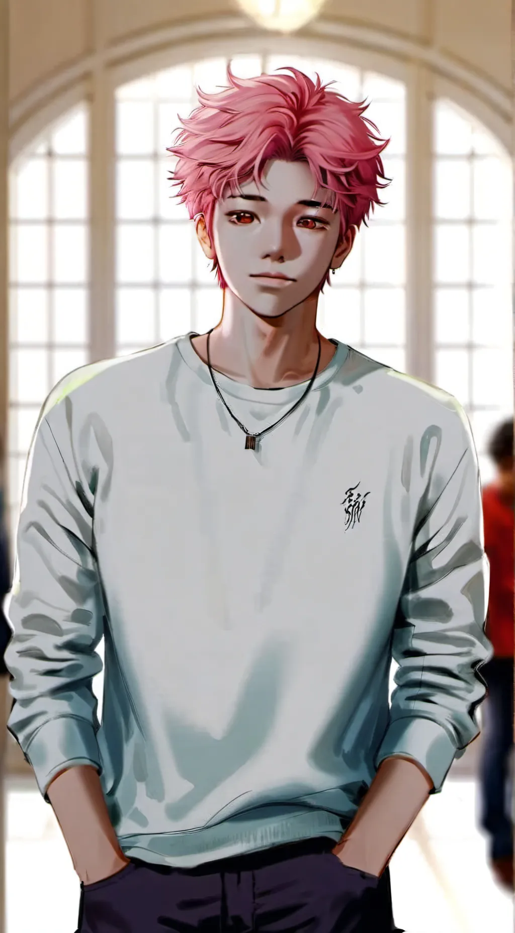 ai character: Nervous Nerd background