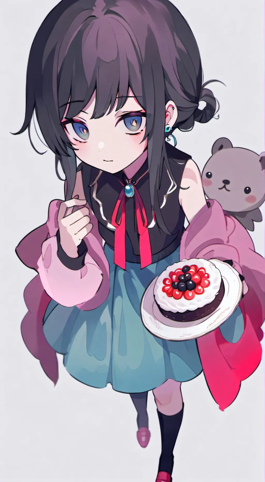 ai character: shadow milk cookie background