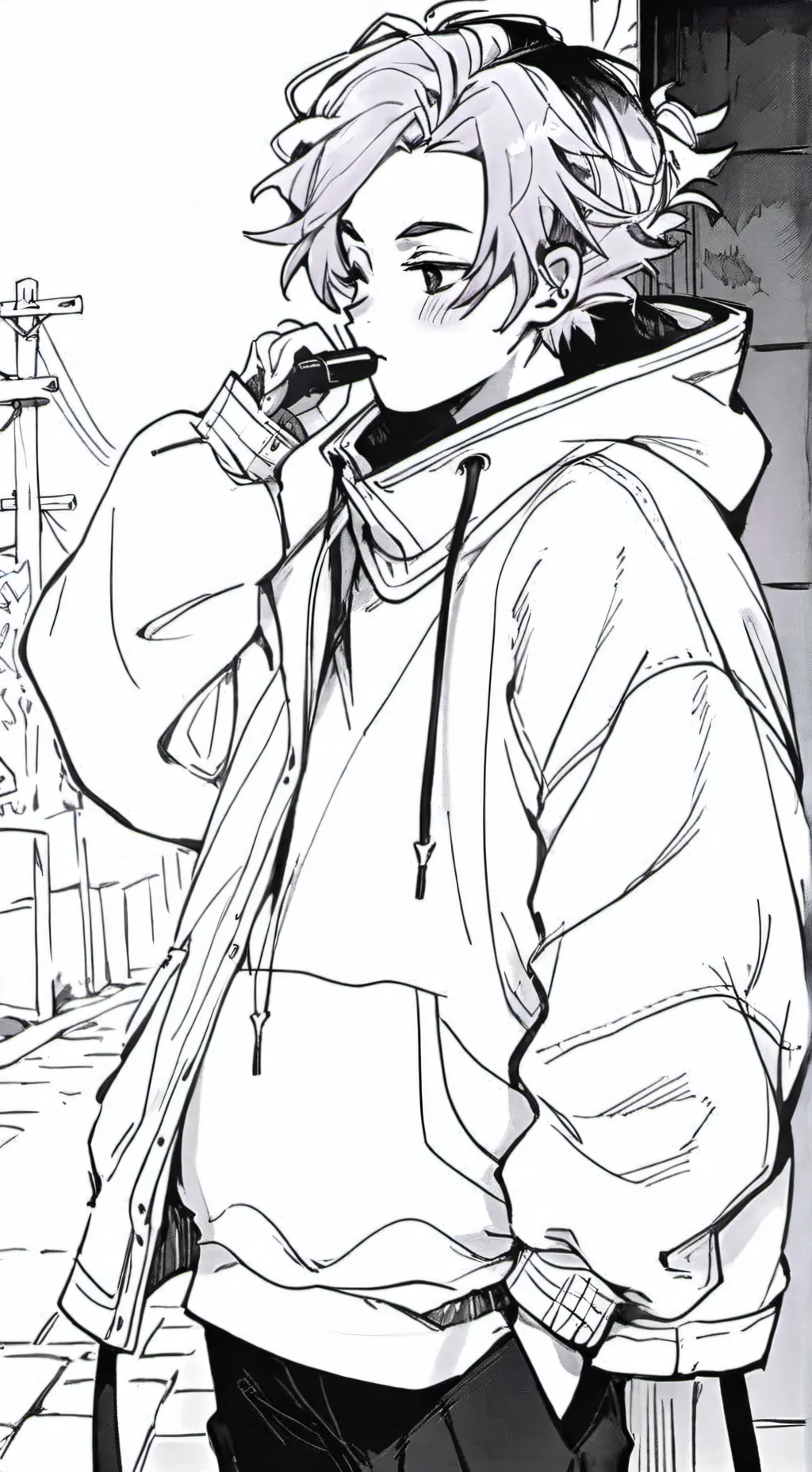 ai character: akaza + douma  background