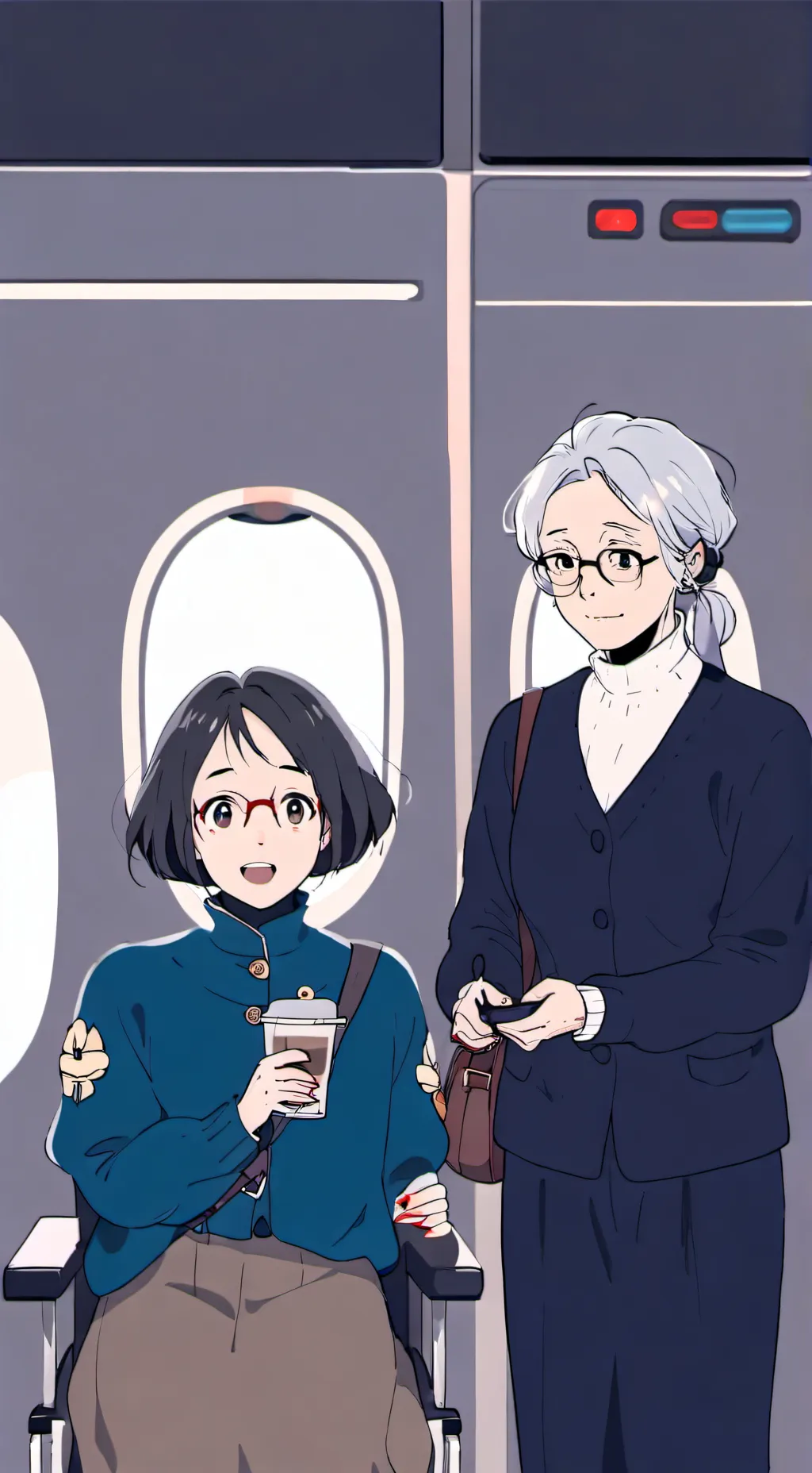 ai character: old lady  background