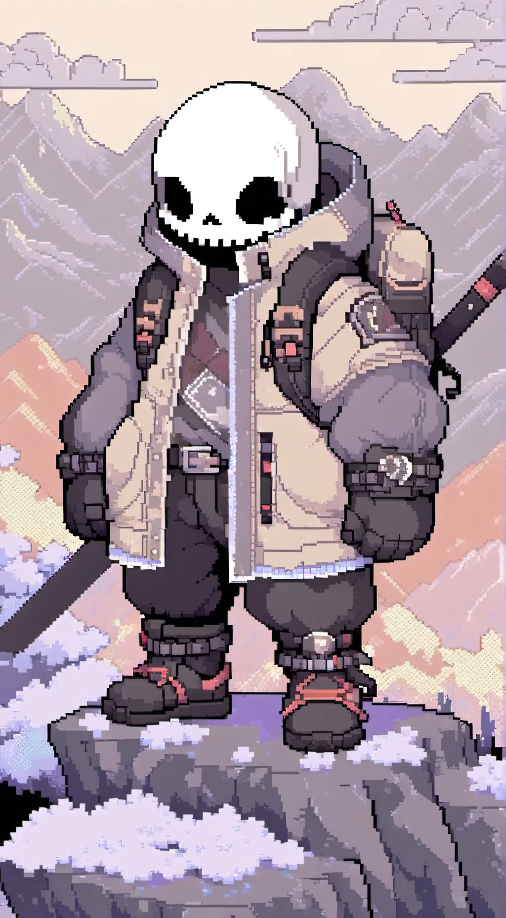 ai character: Sans  background