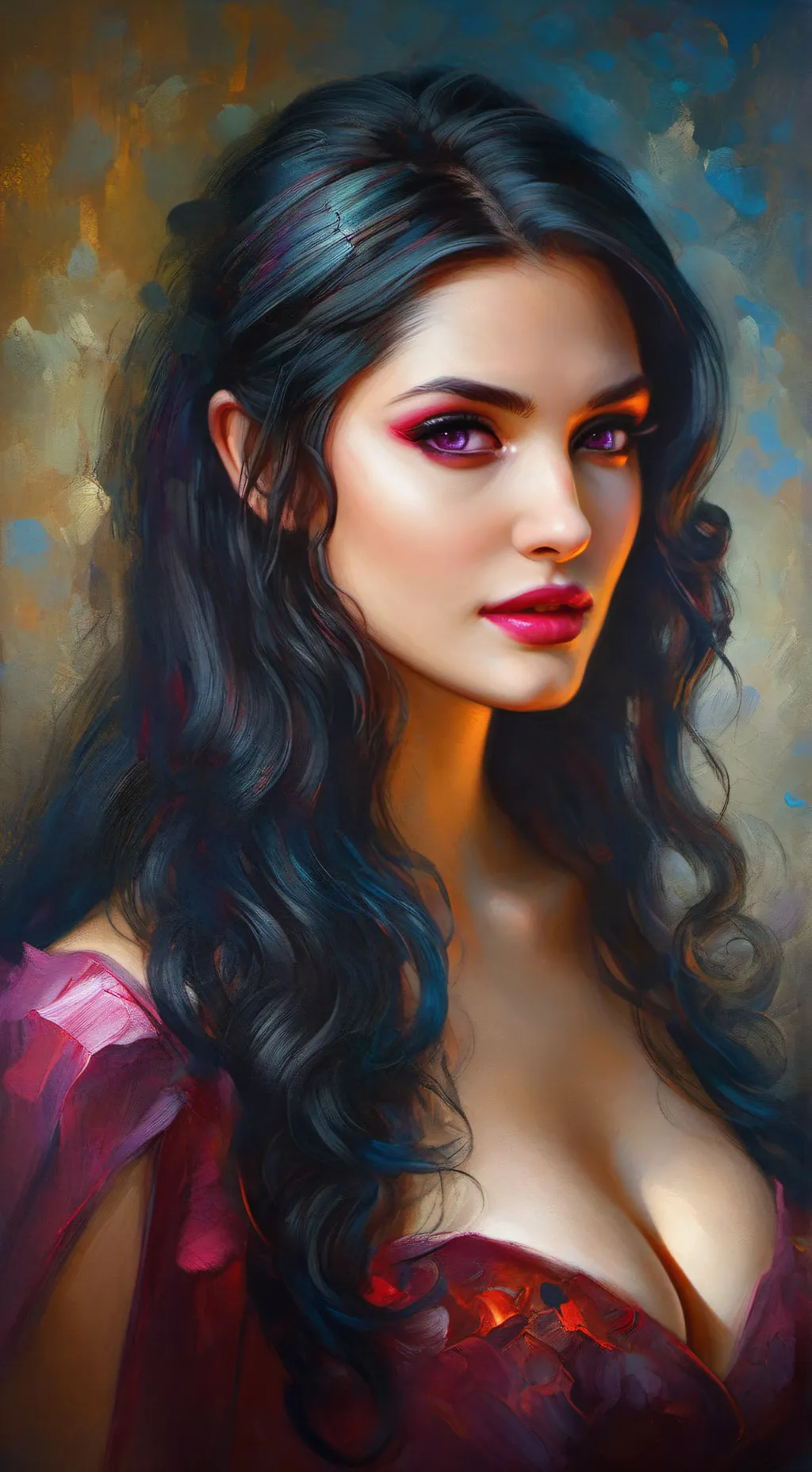 ai character: Magenta  background