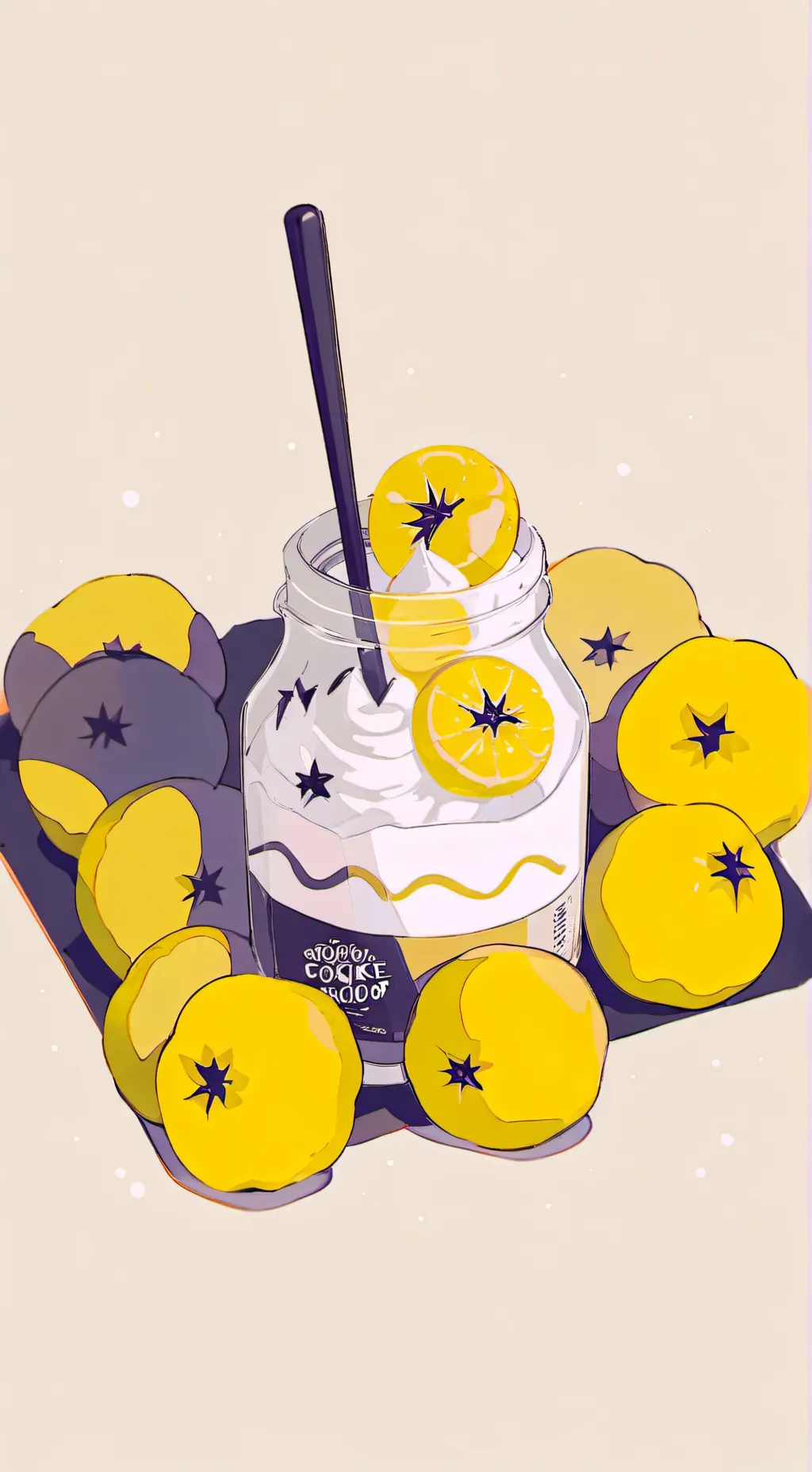 ai character: Shadow milk cookie background