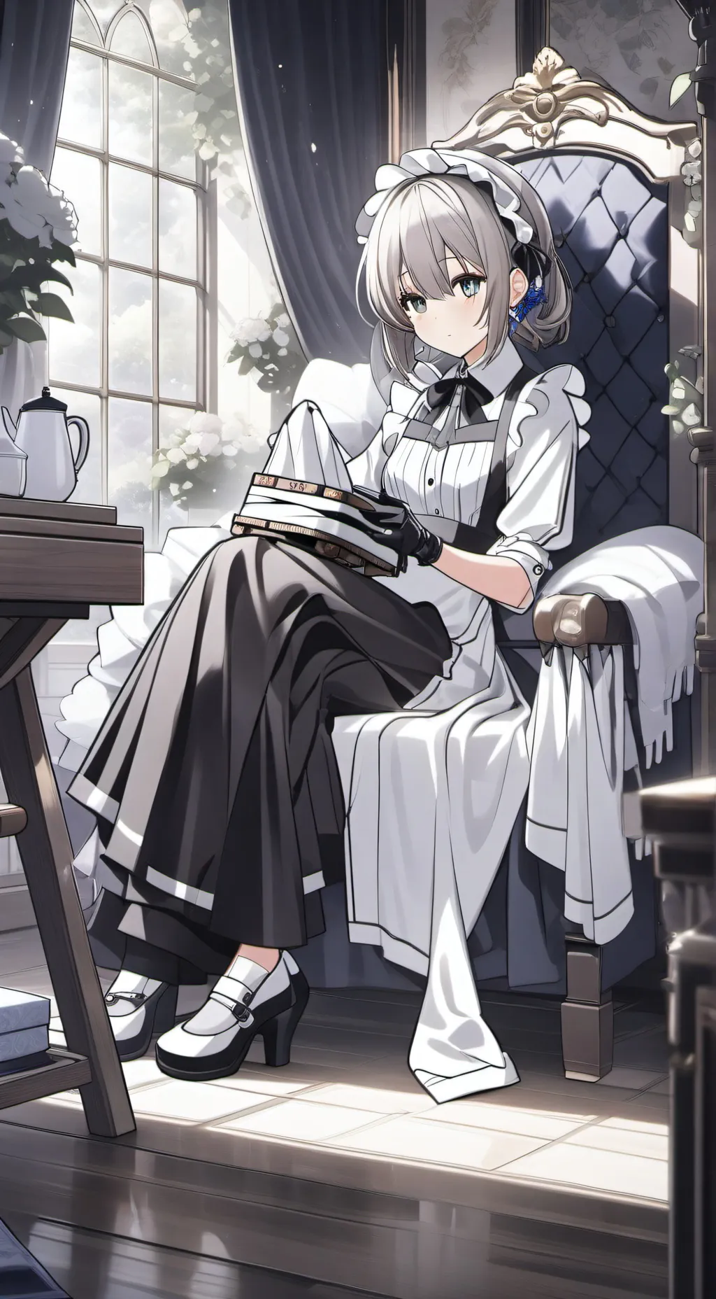 ai character: smalll maid background