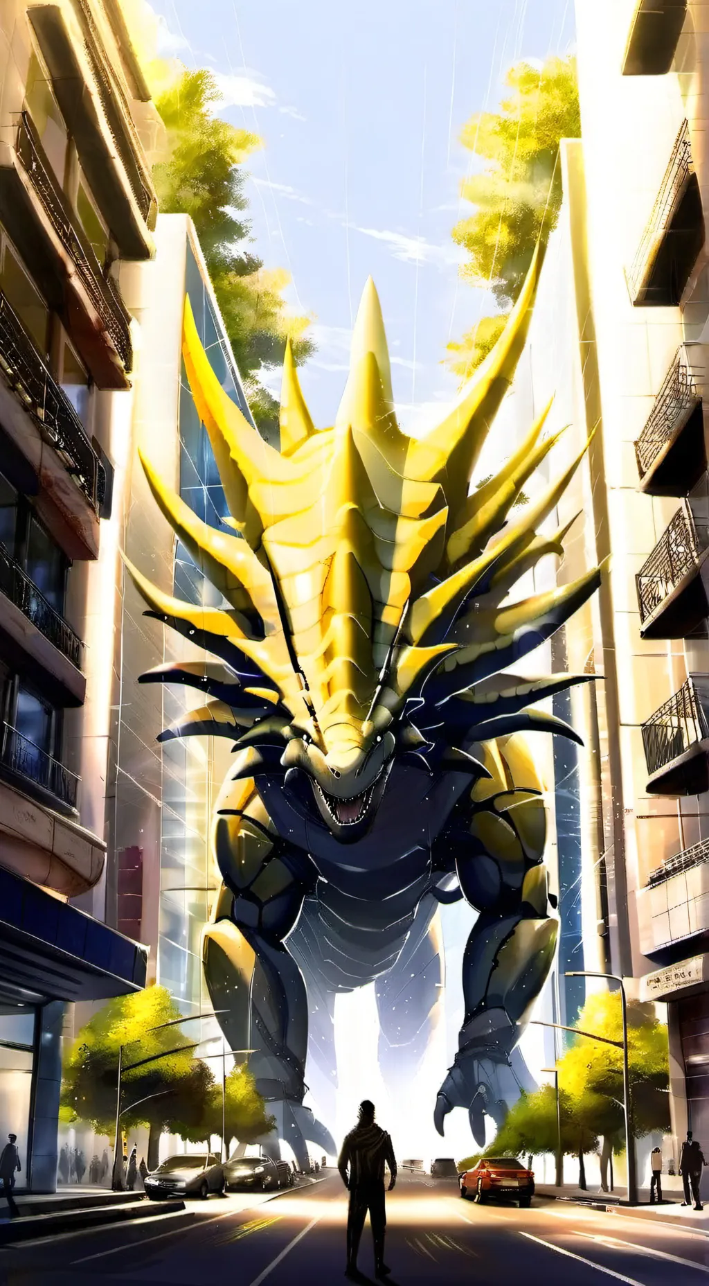 ai character: stegosaurus  background