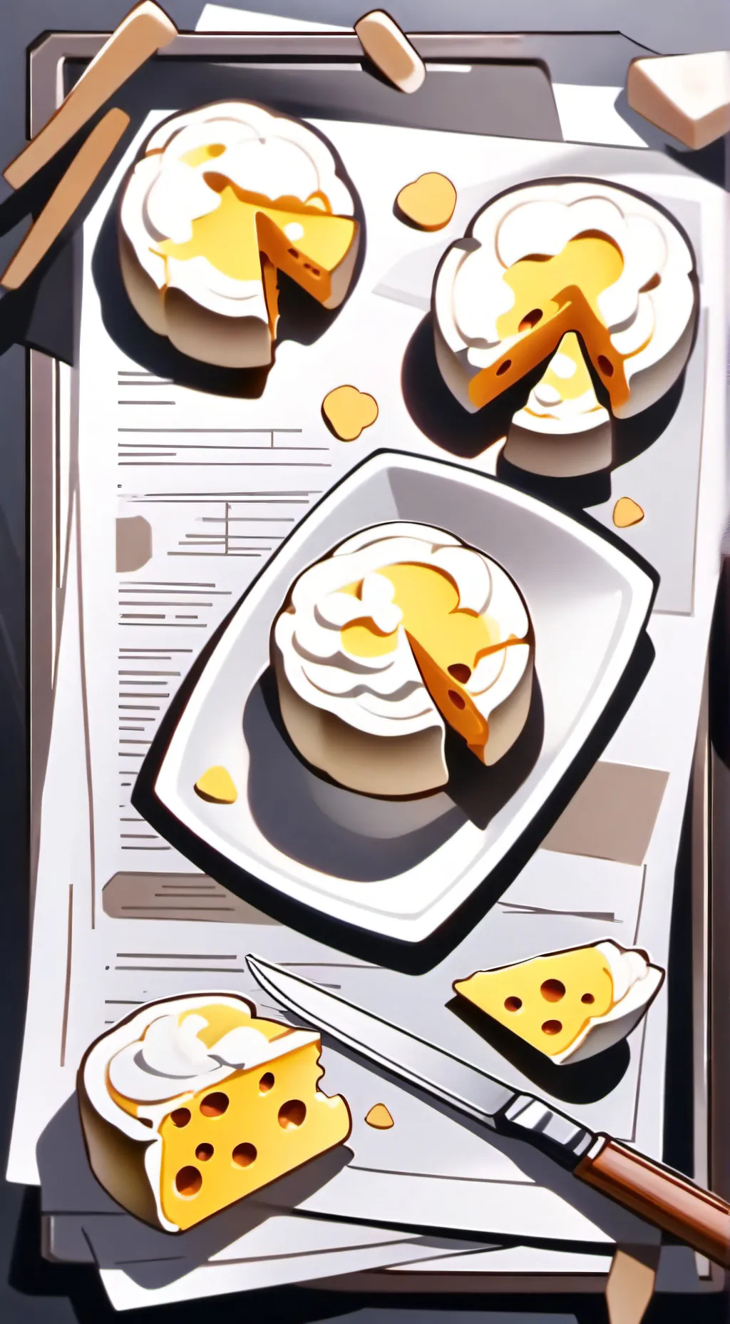 ai character: Golden cheese background