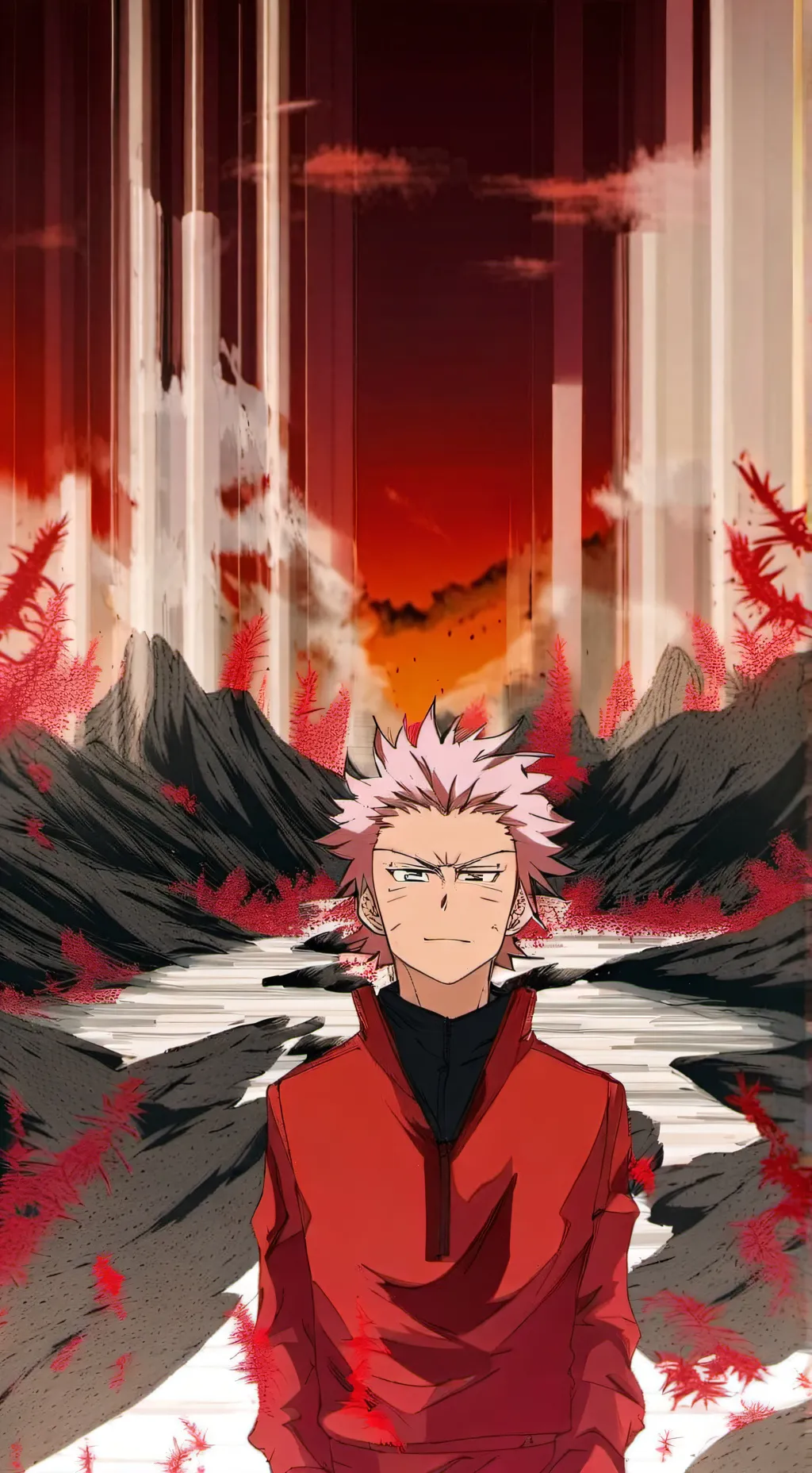 ai character: mha x dragon ball background