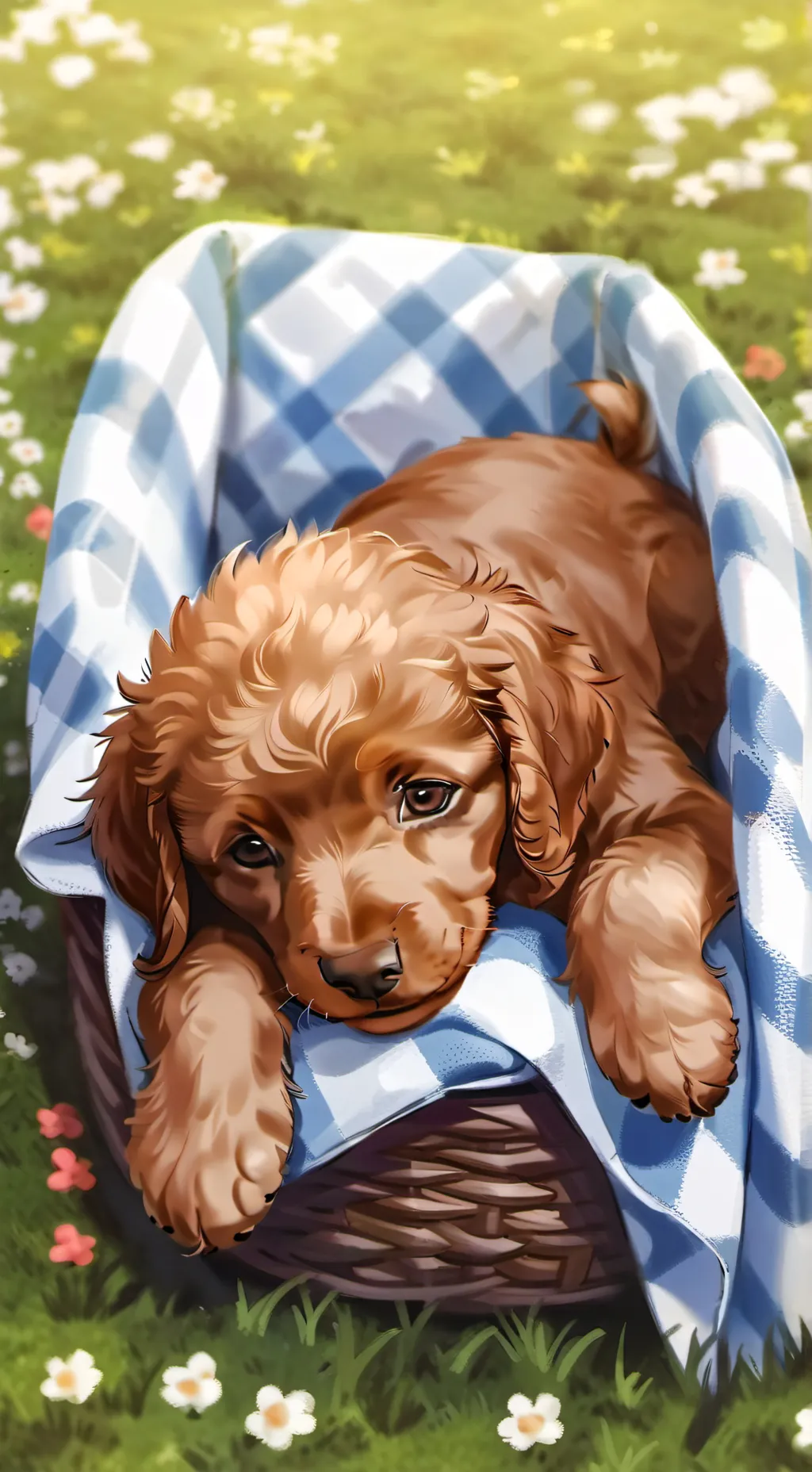 ai character: fluffy  background