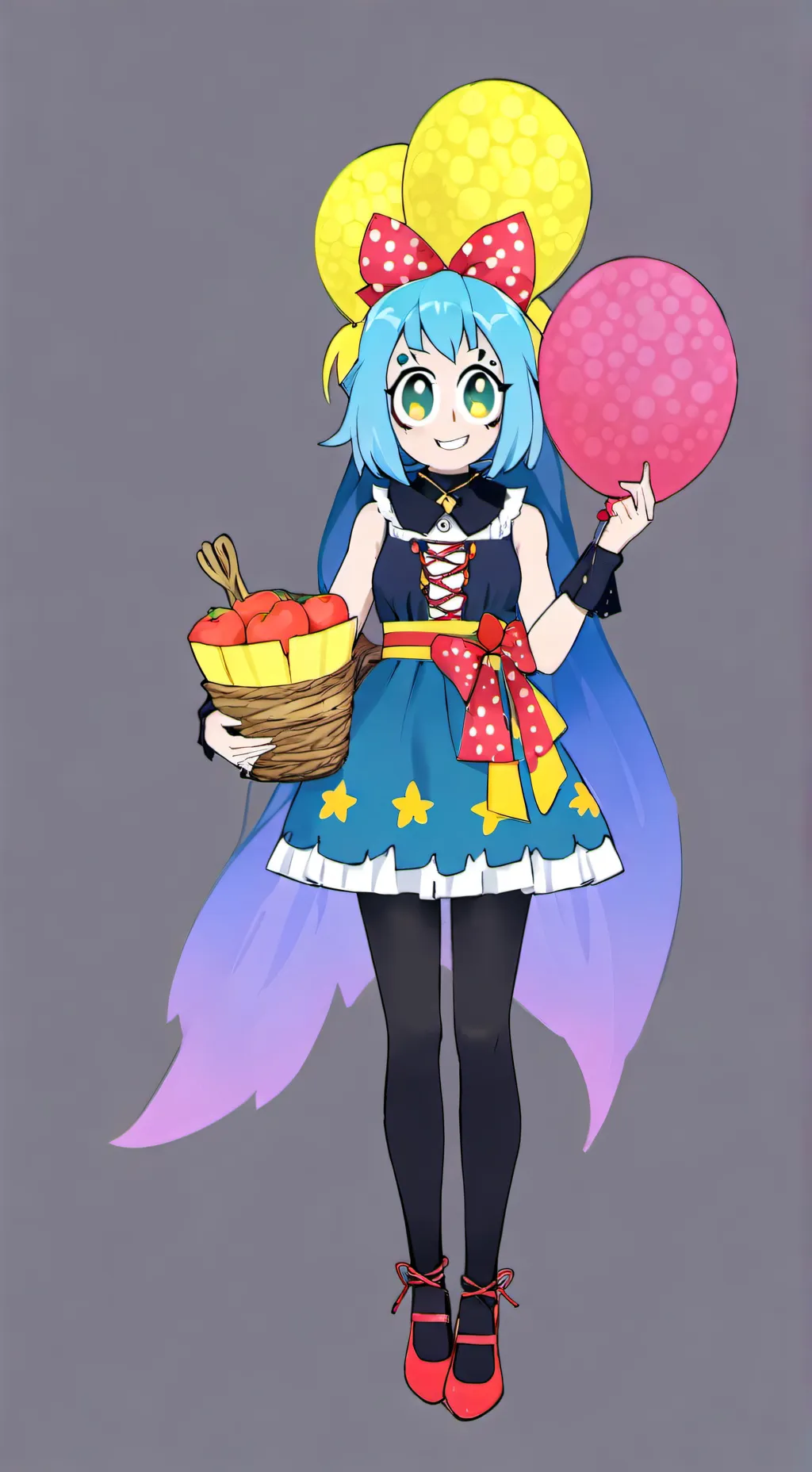 ai character: pinata girl drink background