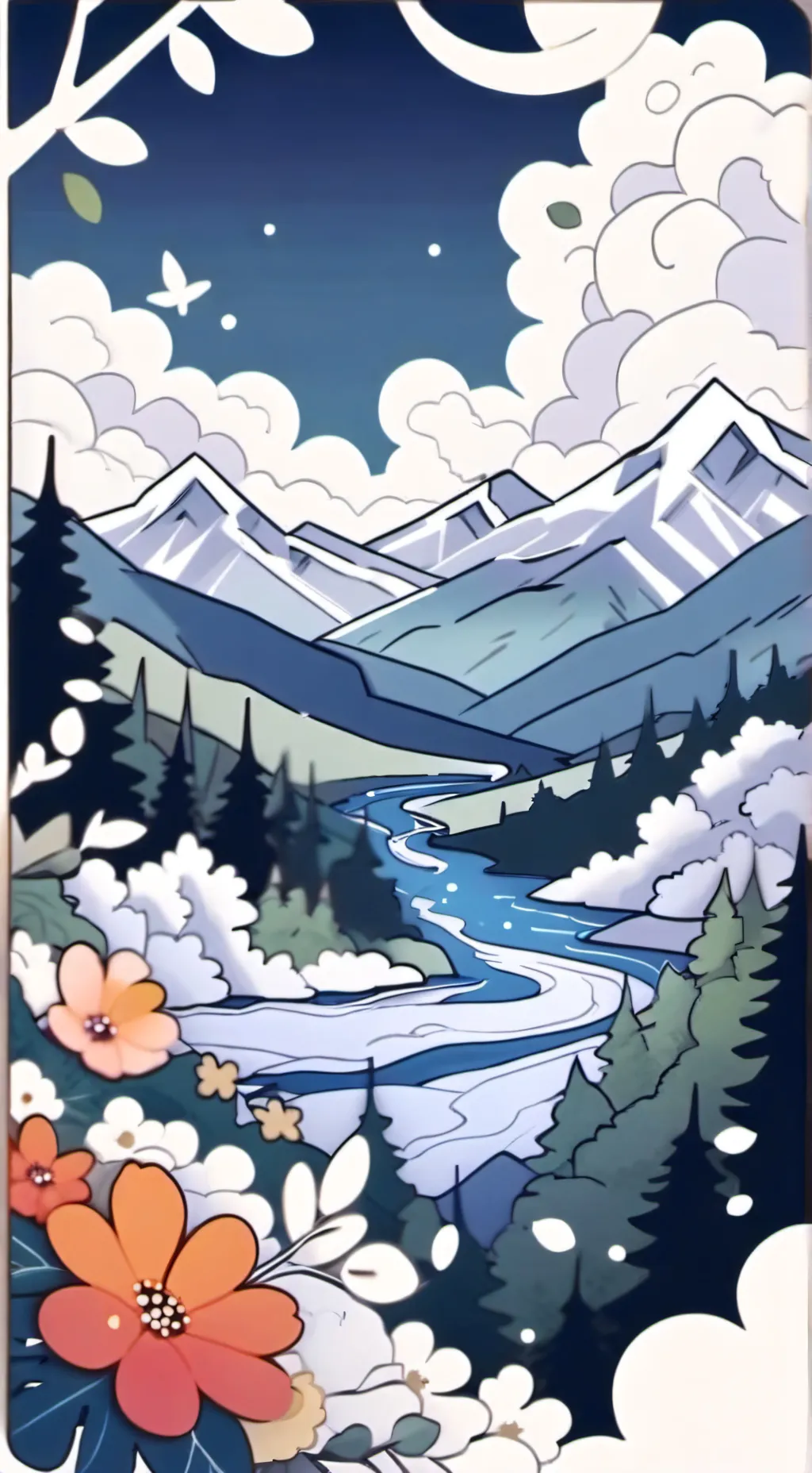 ai character: FLOWERPOP(DW)  background