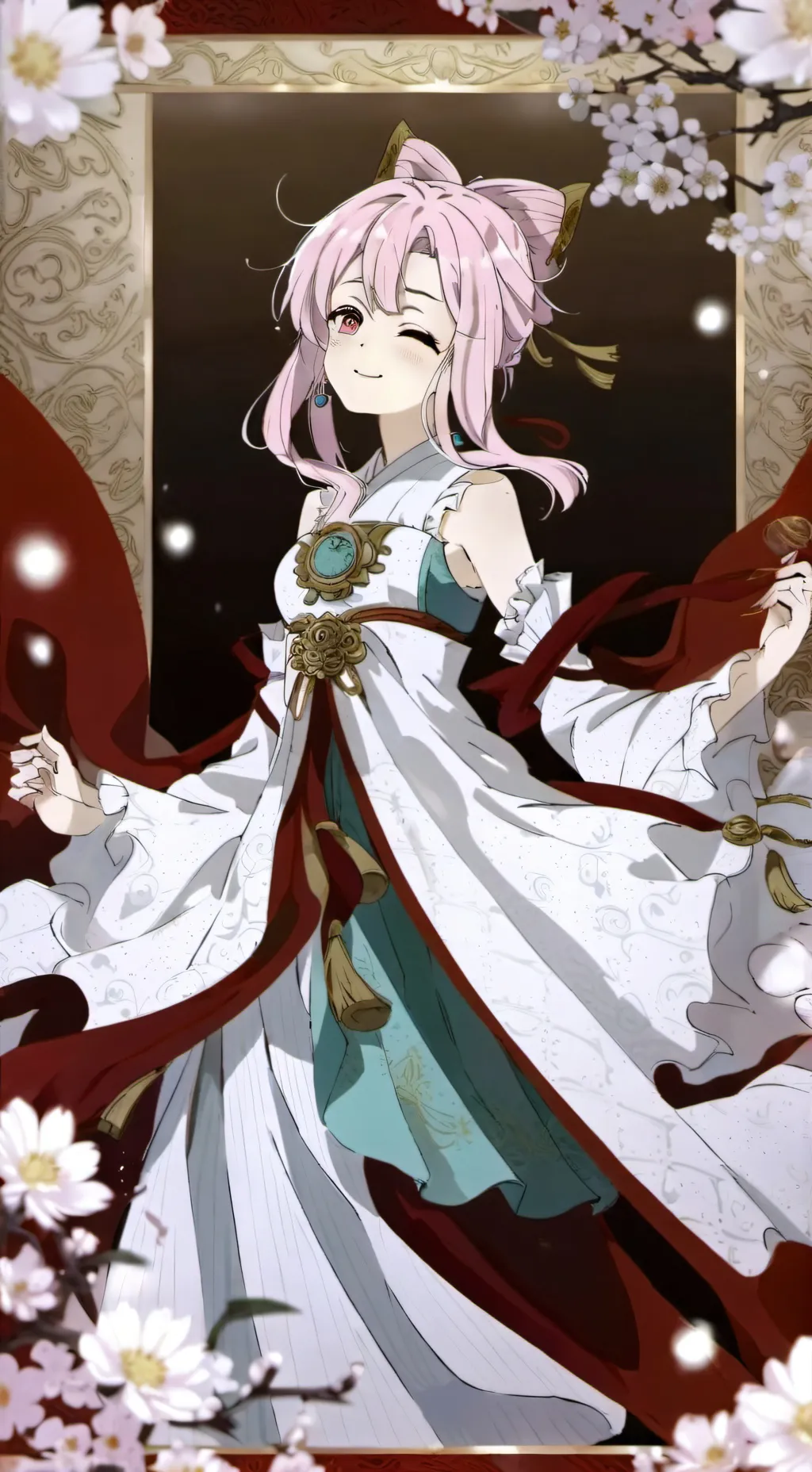 ai character: mitsuba  background