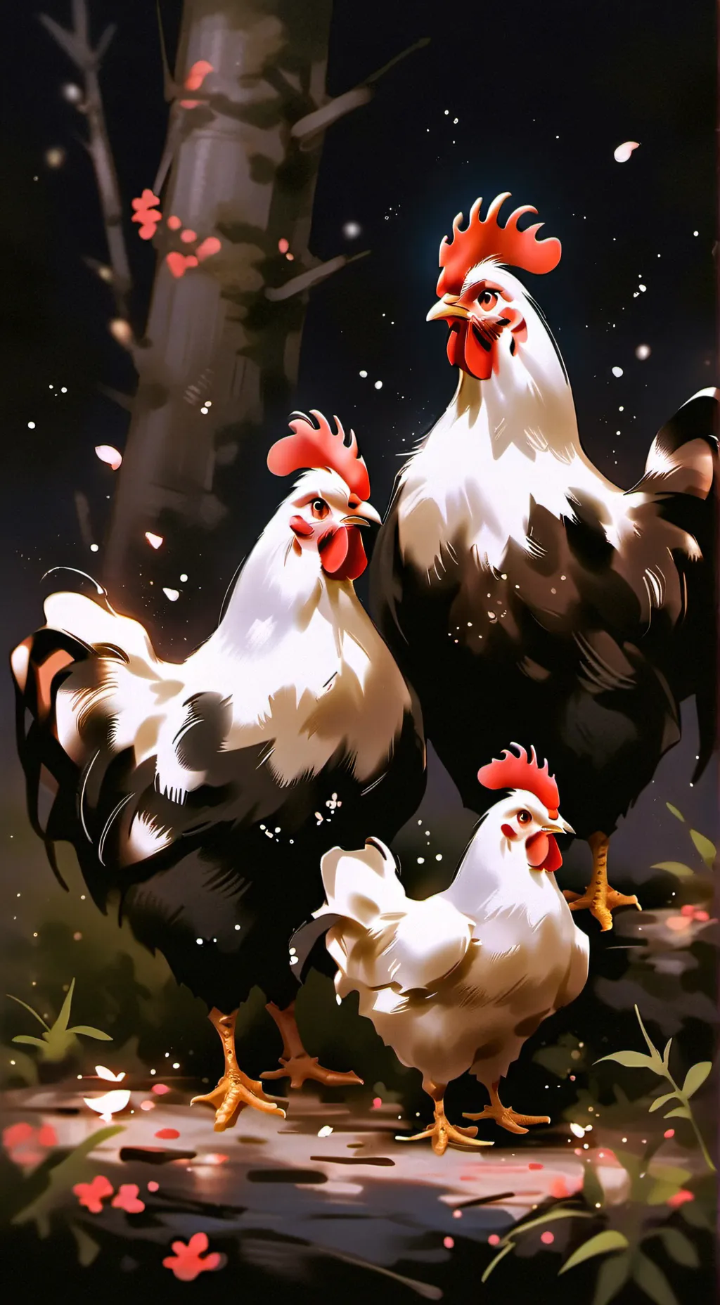 ai character: chickens background