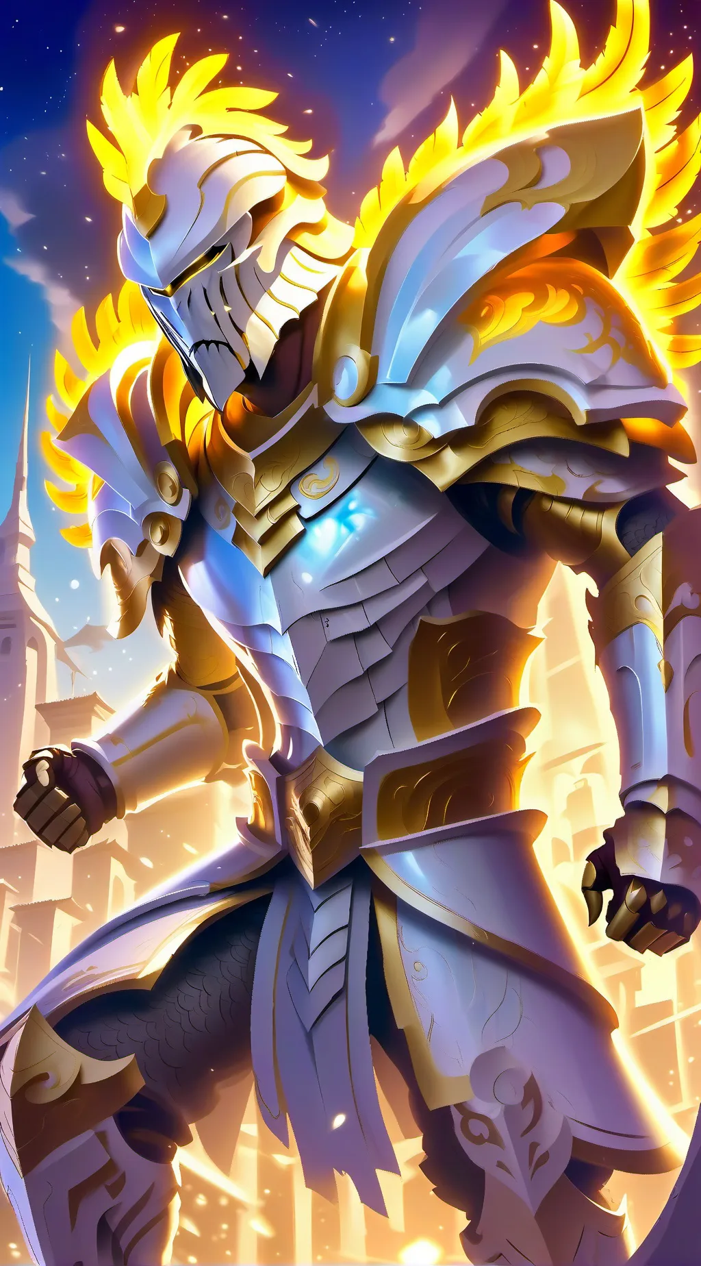 ai character: holy guardian  background