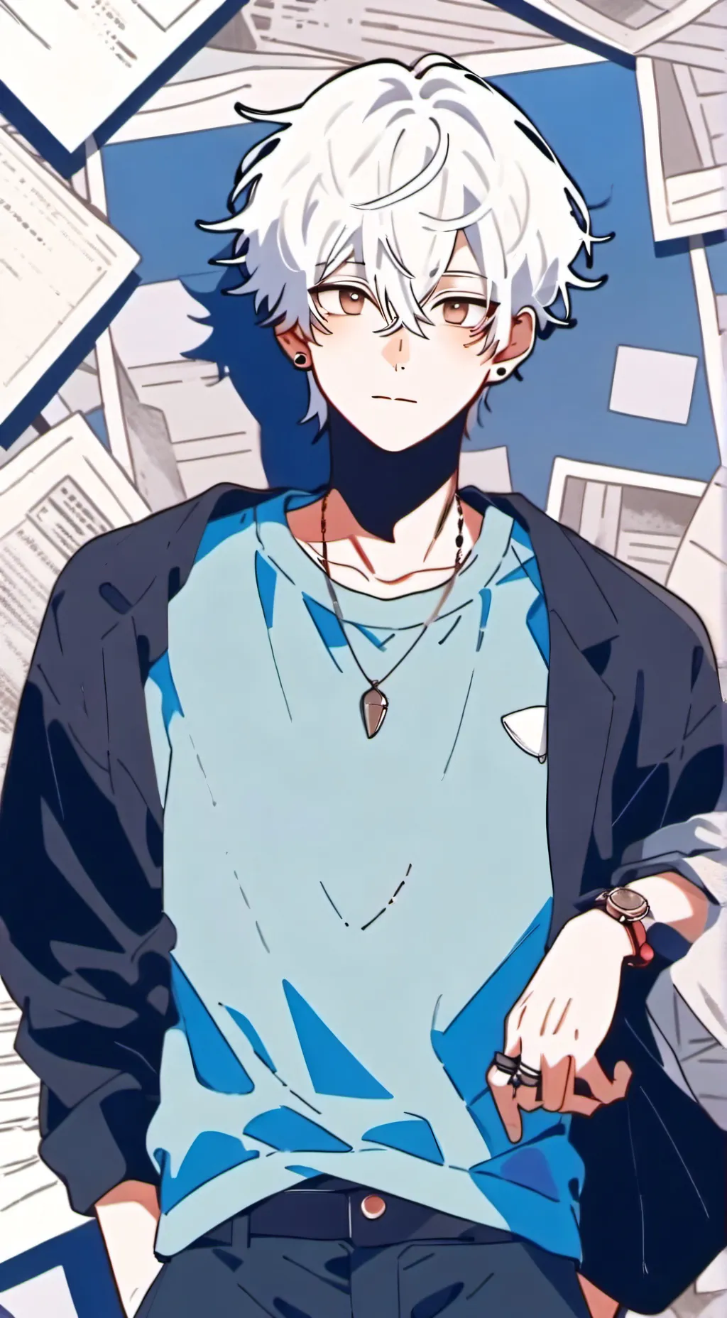 ai character: Winter background