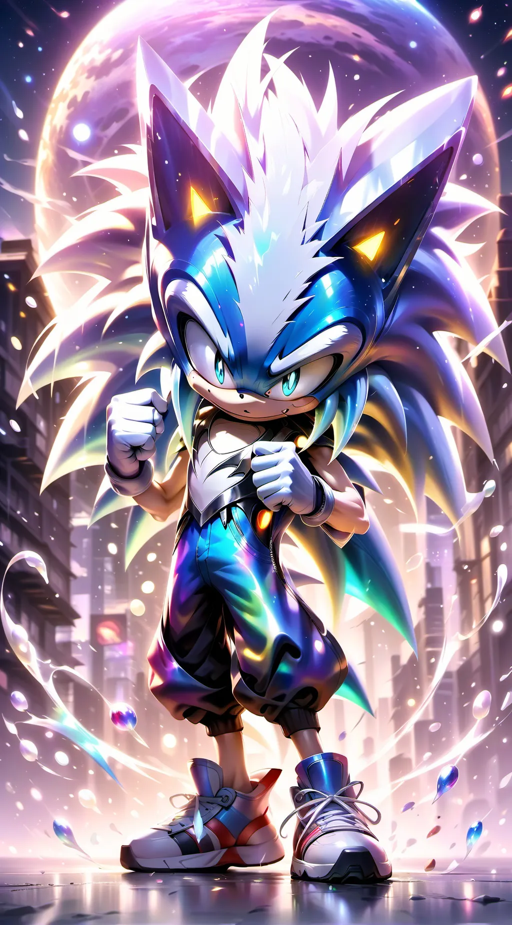 ai character: giant sonic background