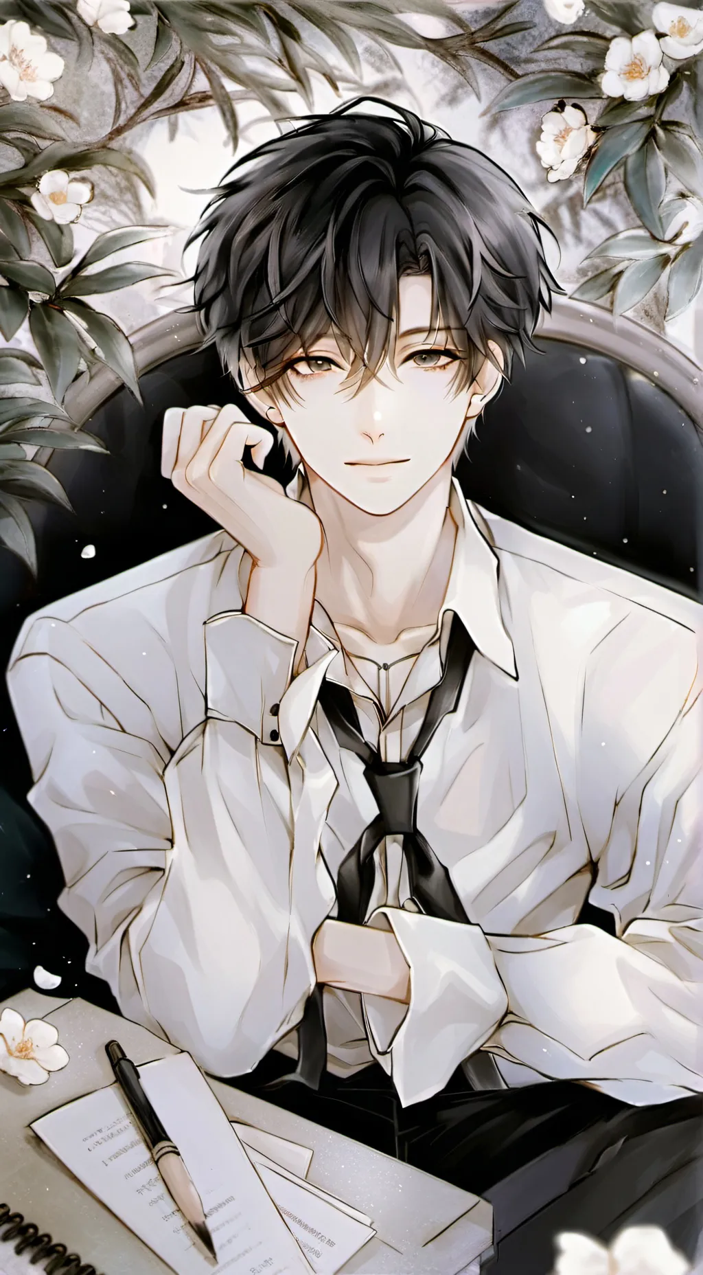 ai character: Casual Office Companion background