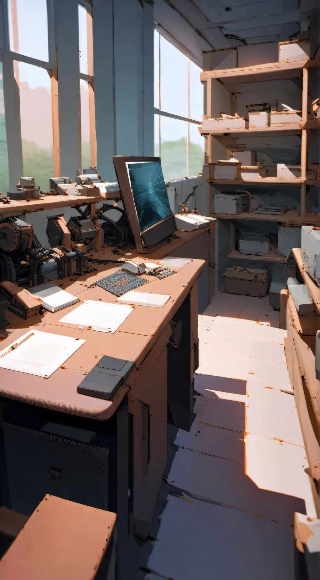 ai character: lab background