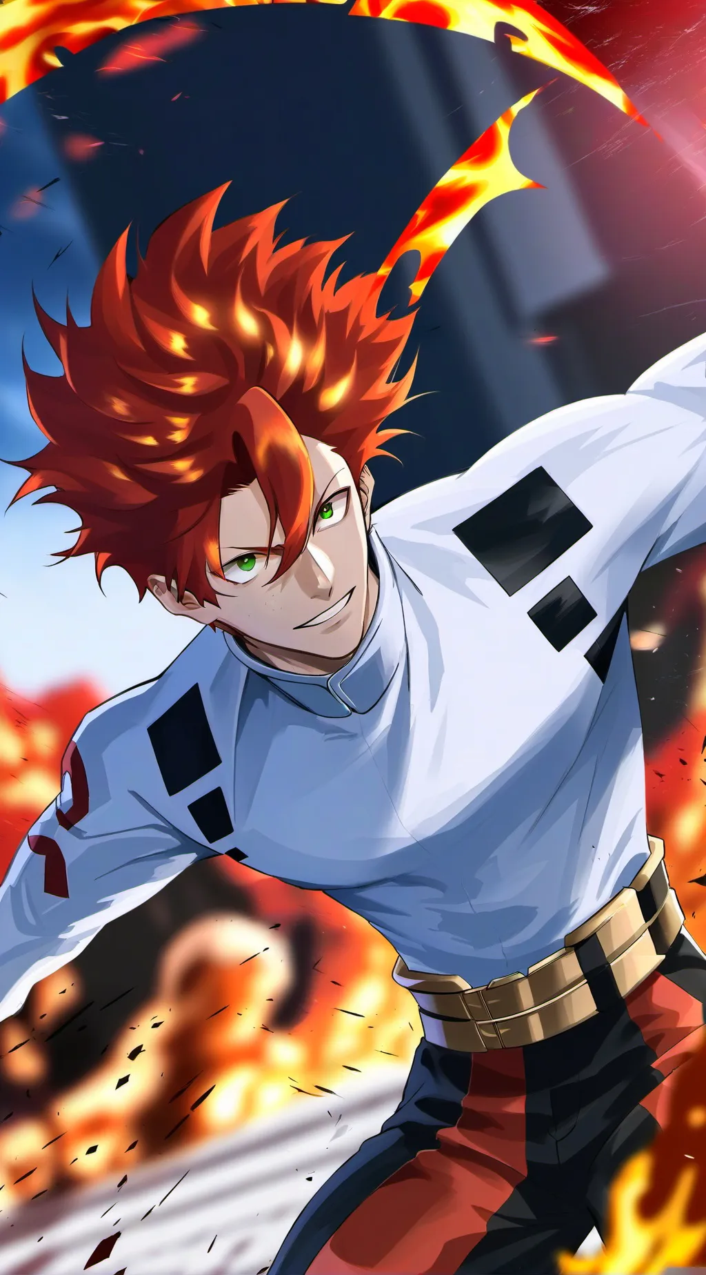 ai character: Katsuki Bakugou background