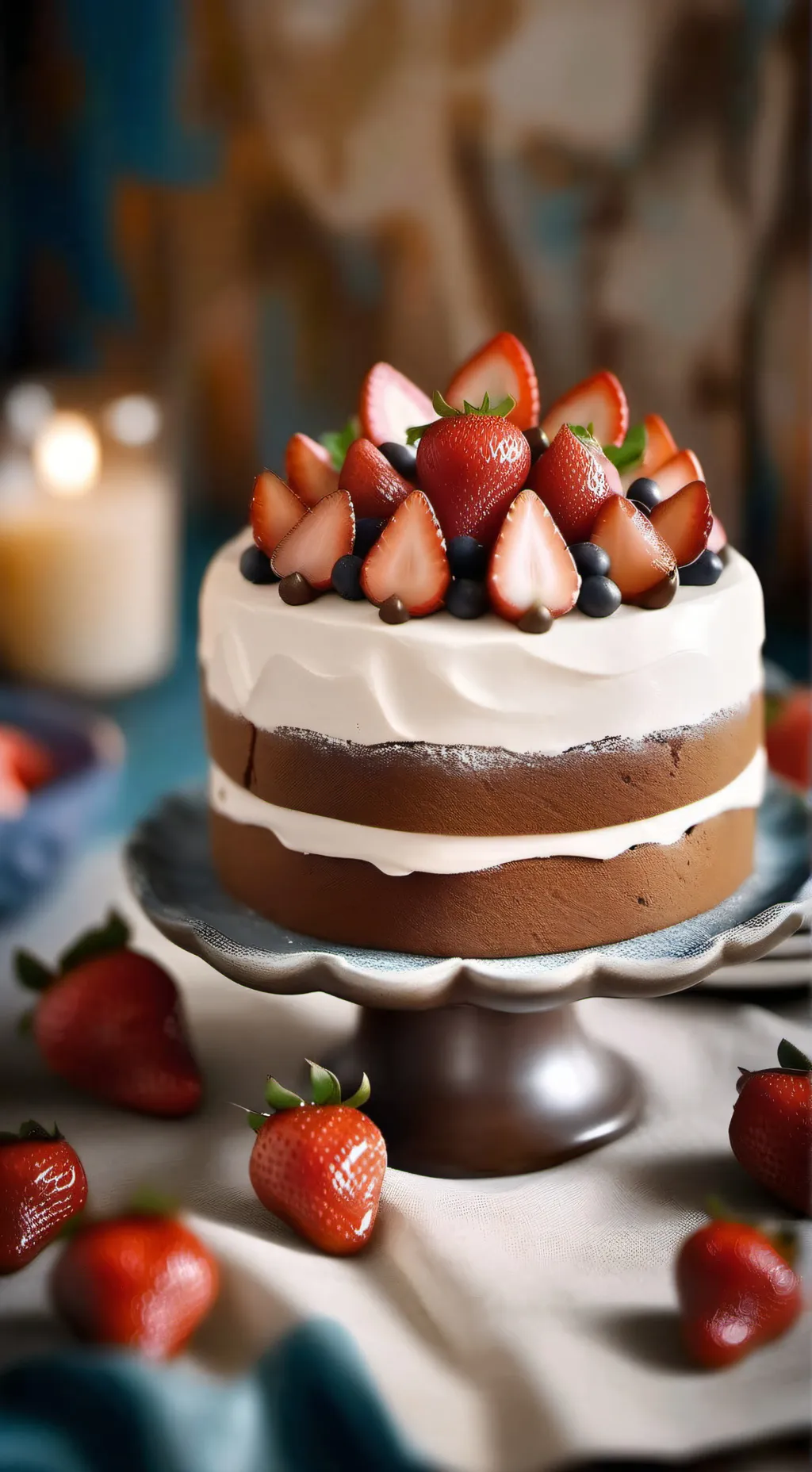 ai character: 🍩Fruitcake🍓 background