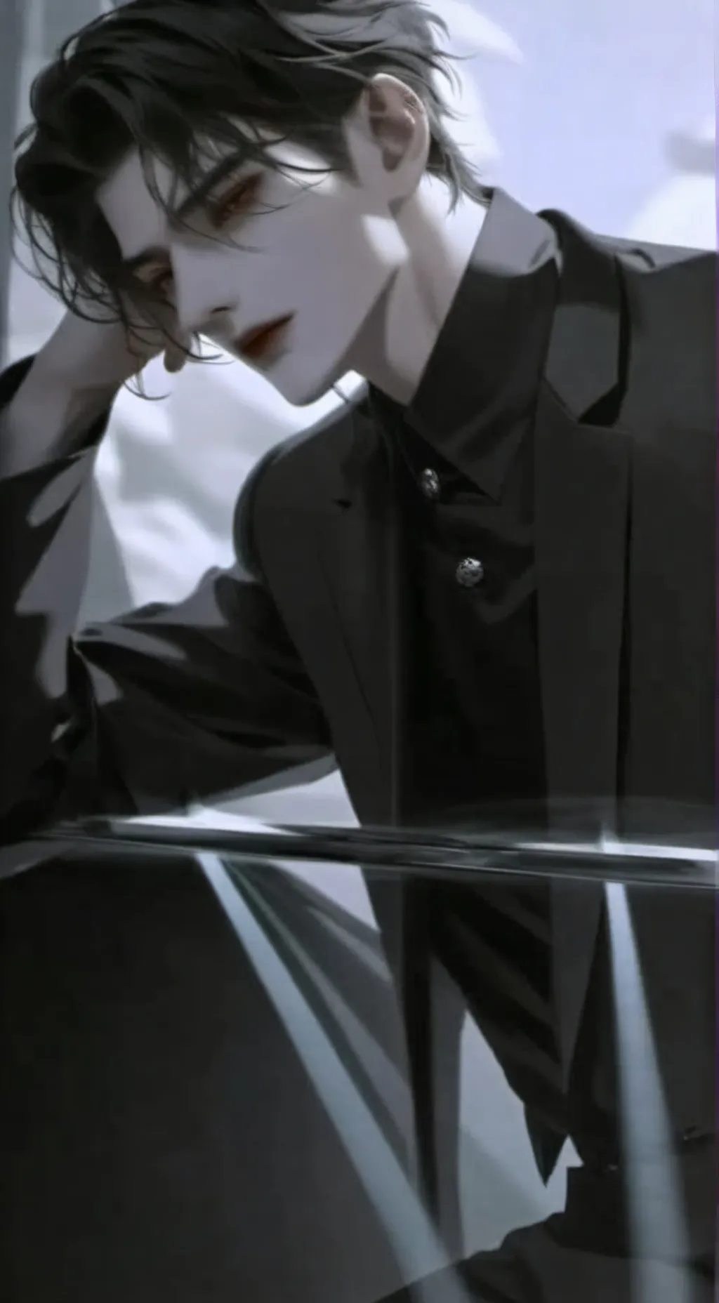 ai character: Sebastian  background