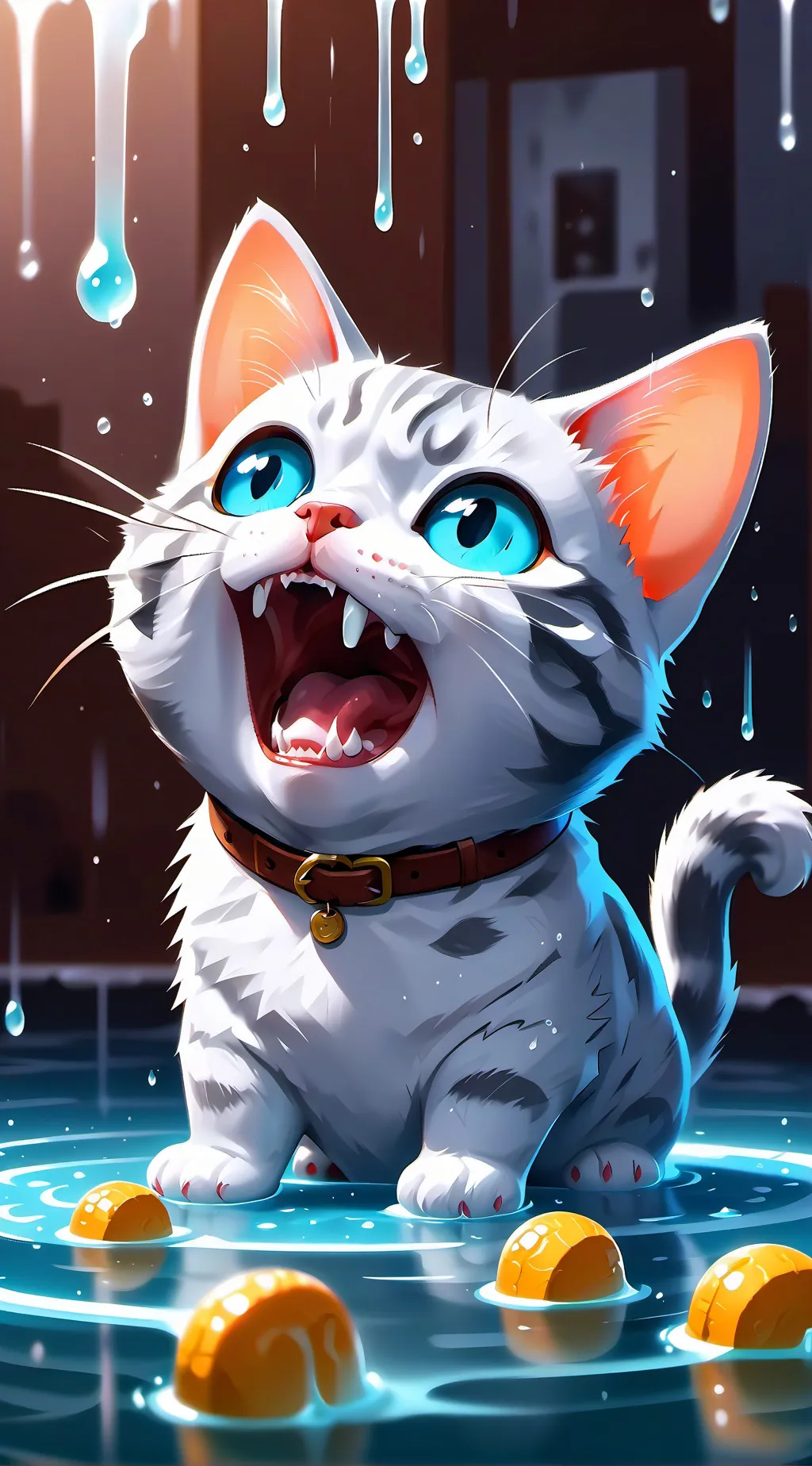 ai character: ugly kitten maya background