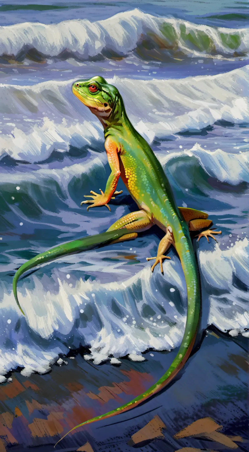 ai character: monkey or lizard? background