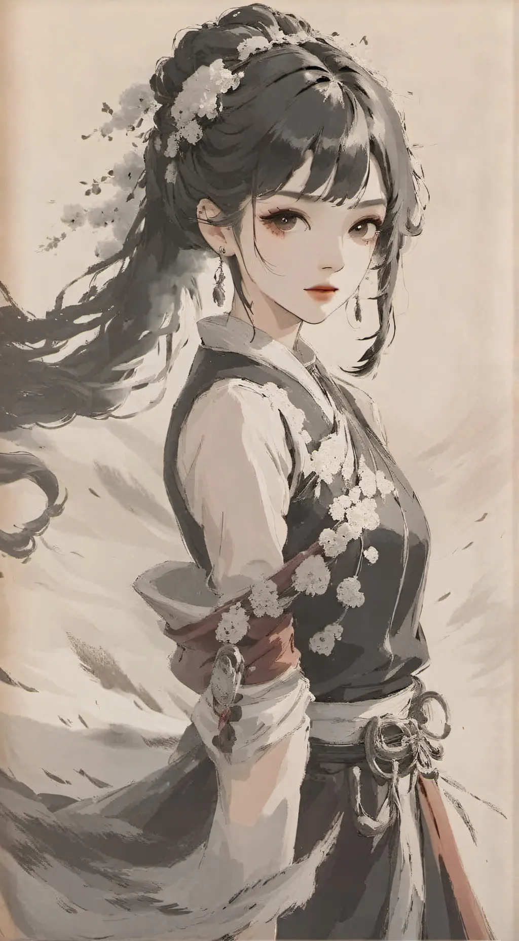 ai character: A girl background