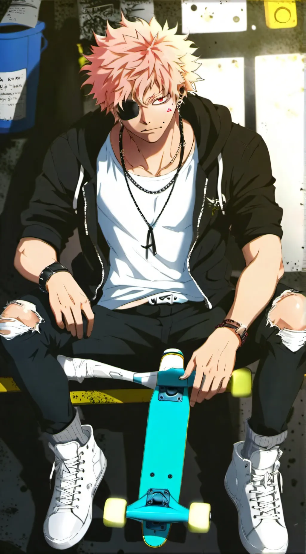 ai character: bakugo  background