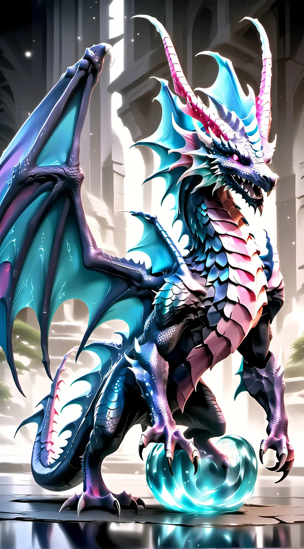 ai character: Queen Coral background