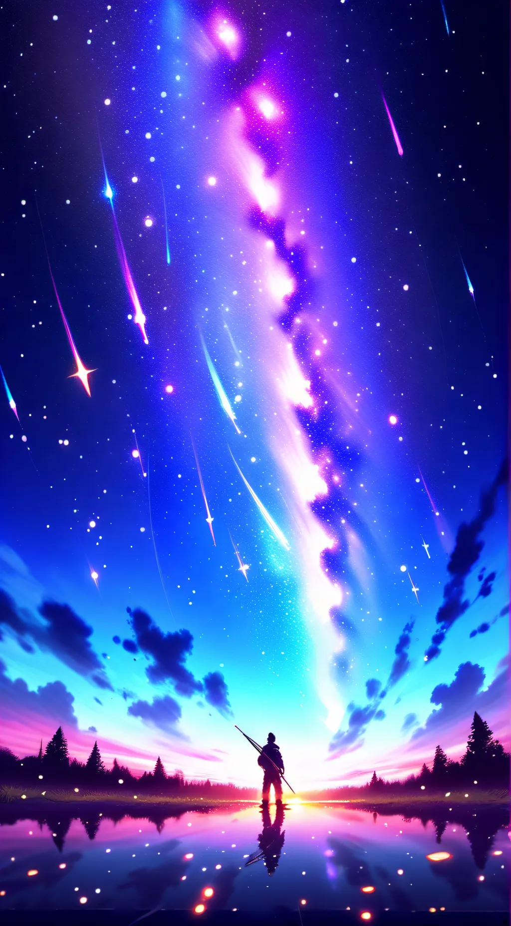 ai character: RadioApple✨️🌊💙🩵 background