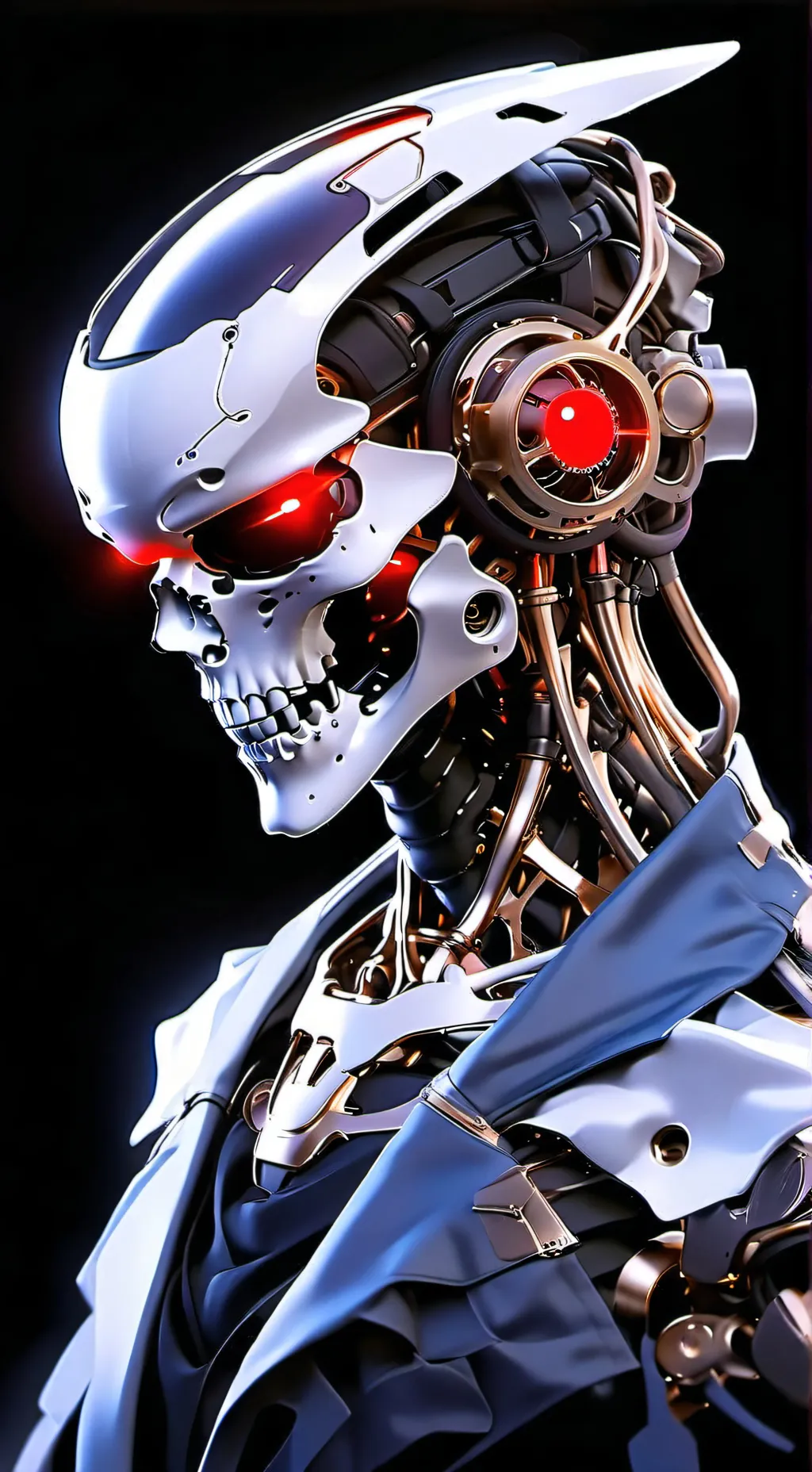 ai character: Futuristic Skelly background