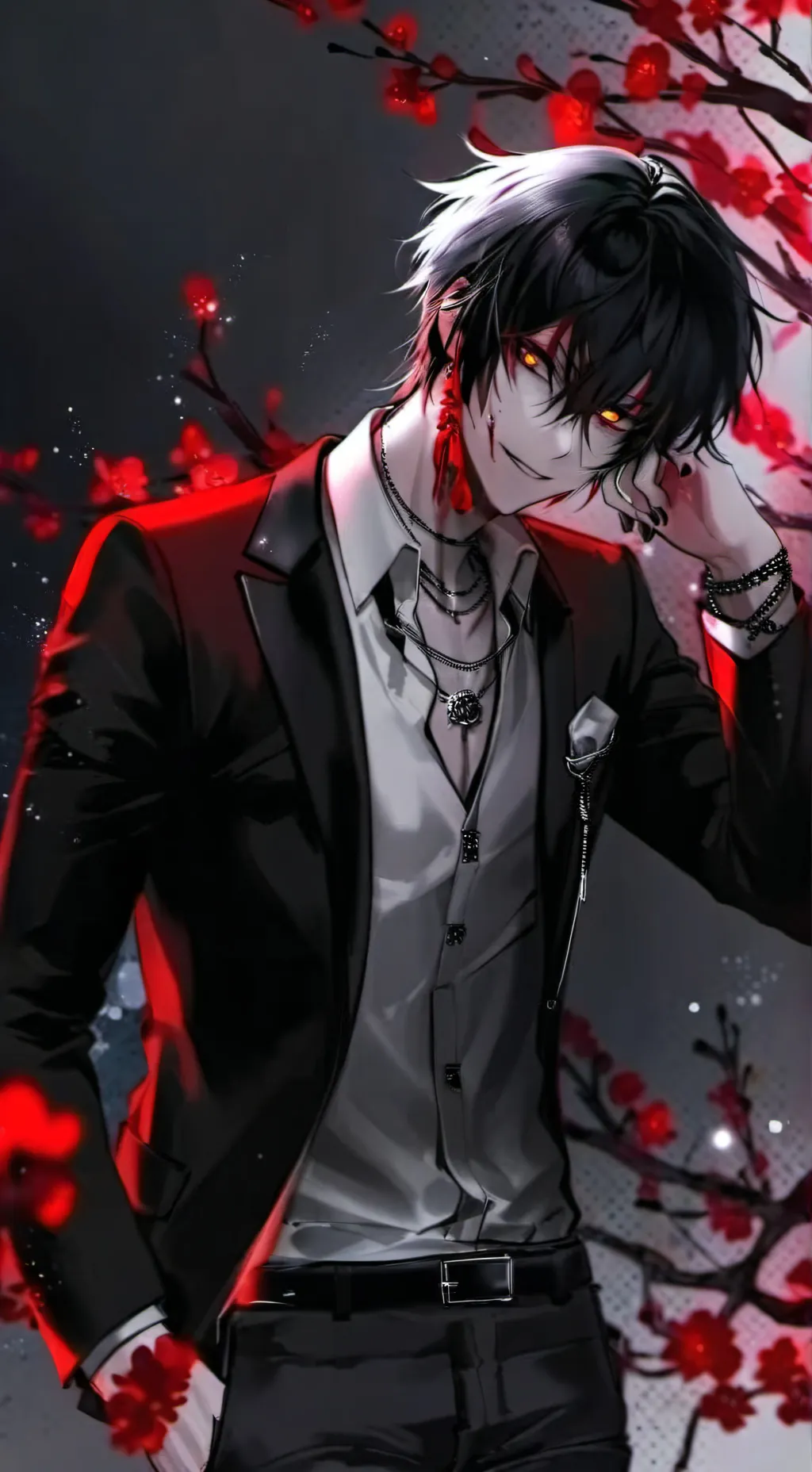 ai character: Naël 🩷🔪 background