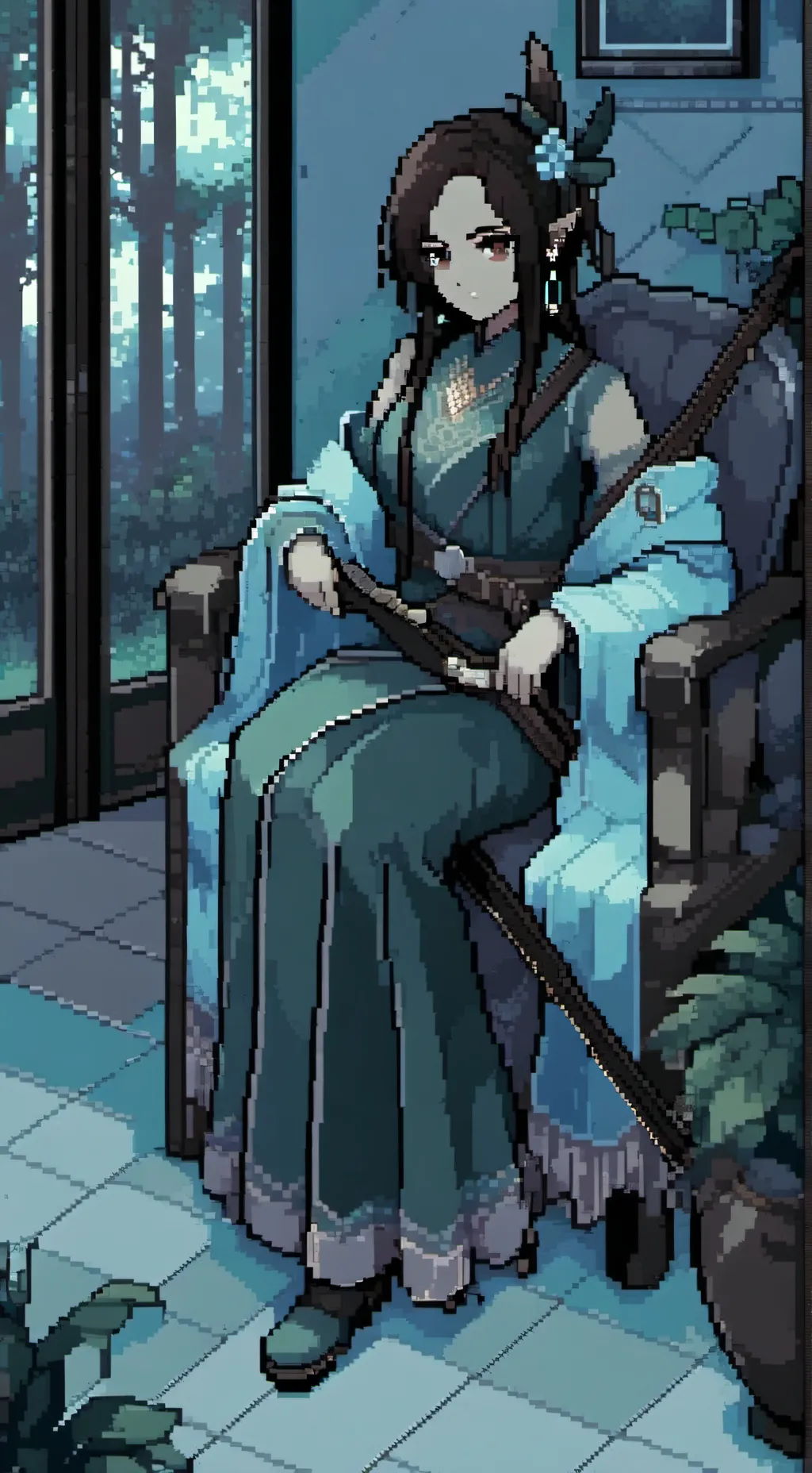 ai character: manequim background