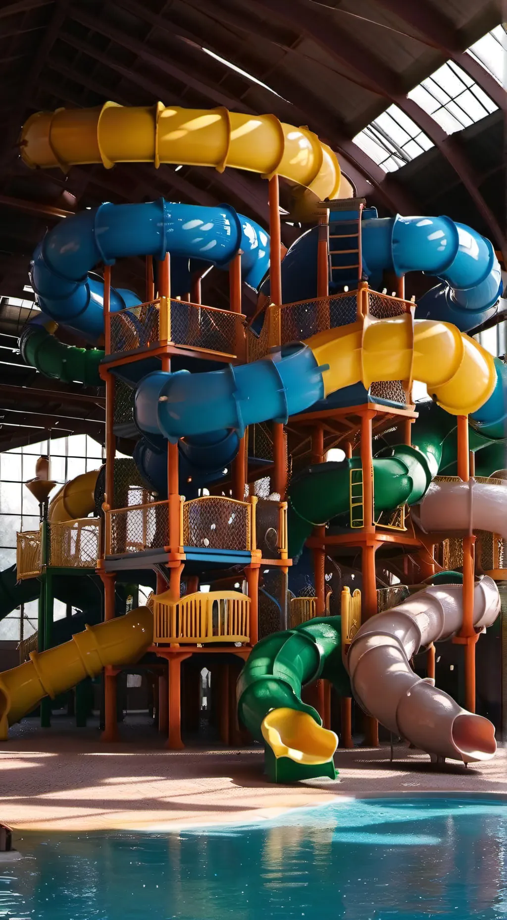 ai character: waterpark background