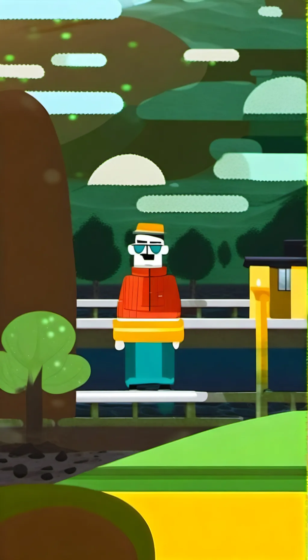 ai character: Random ￼ background