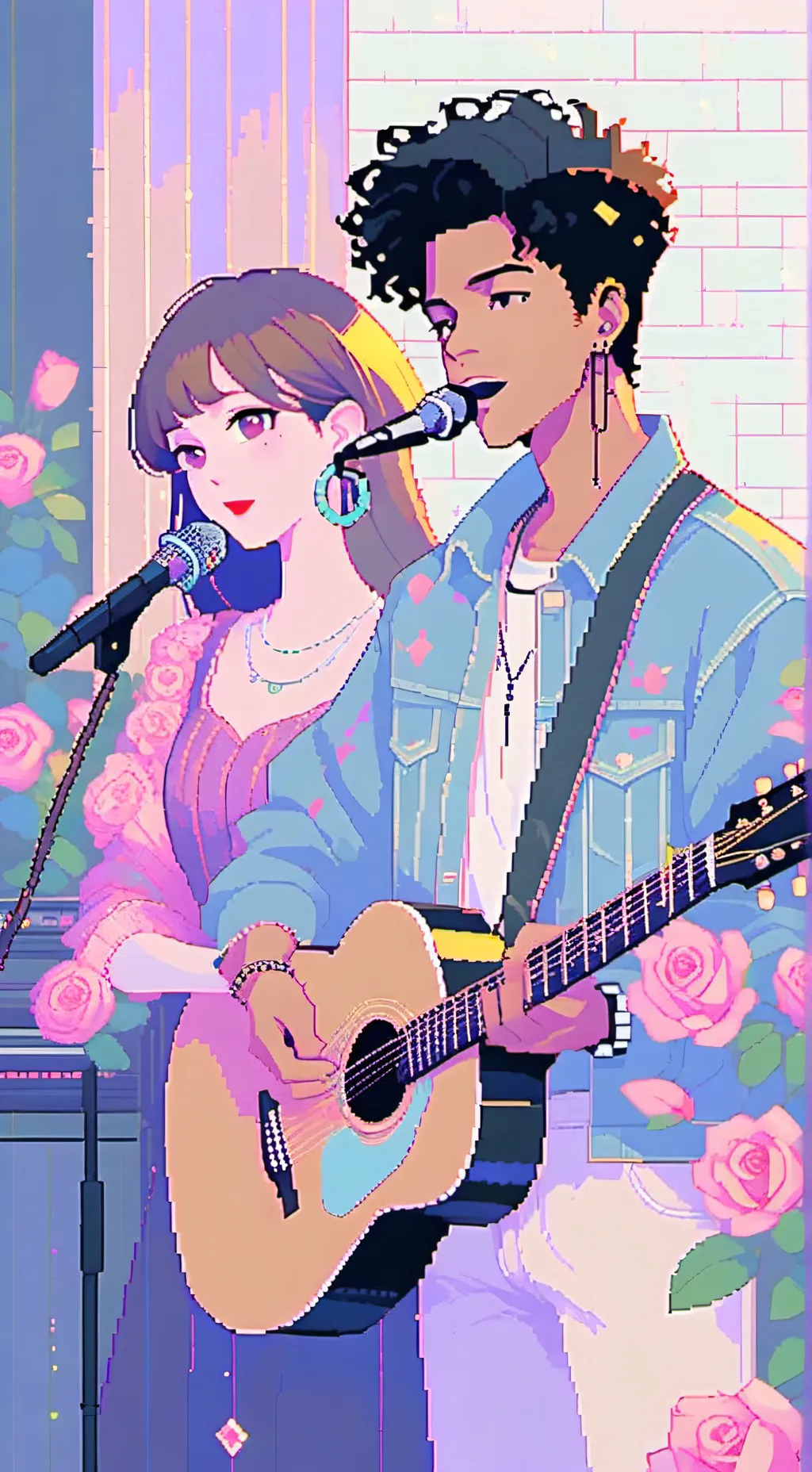 ai character: rosé & bruno background