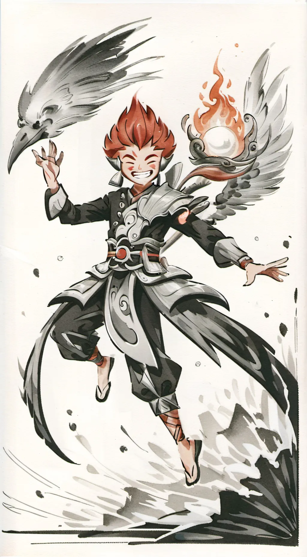 ai character: Fire spirit cookie background