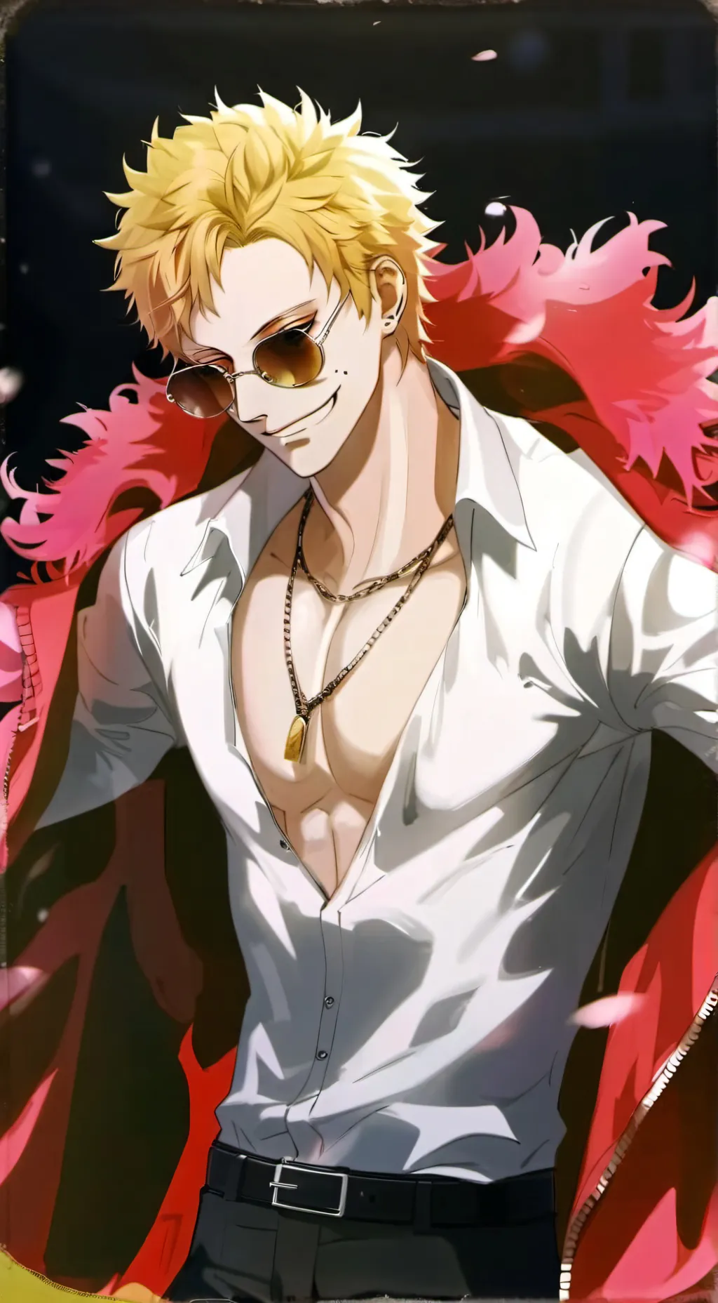 ai character: Doflamingo  background