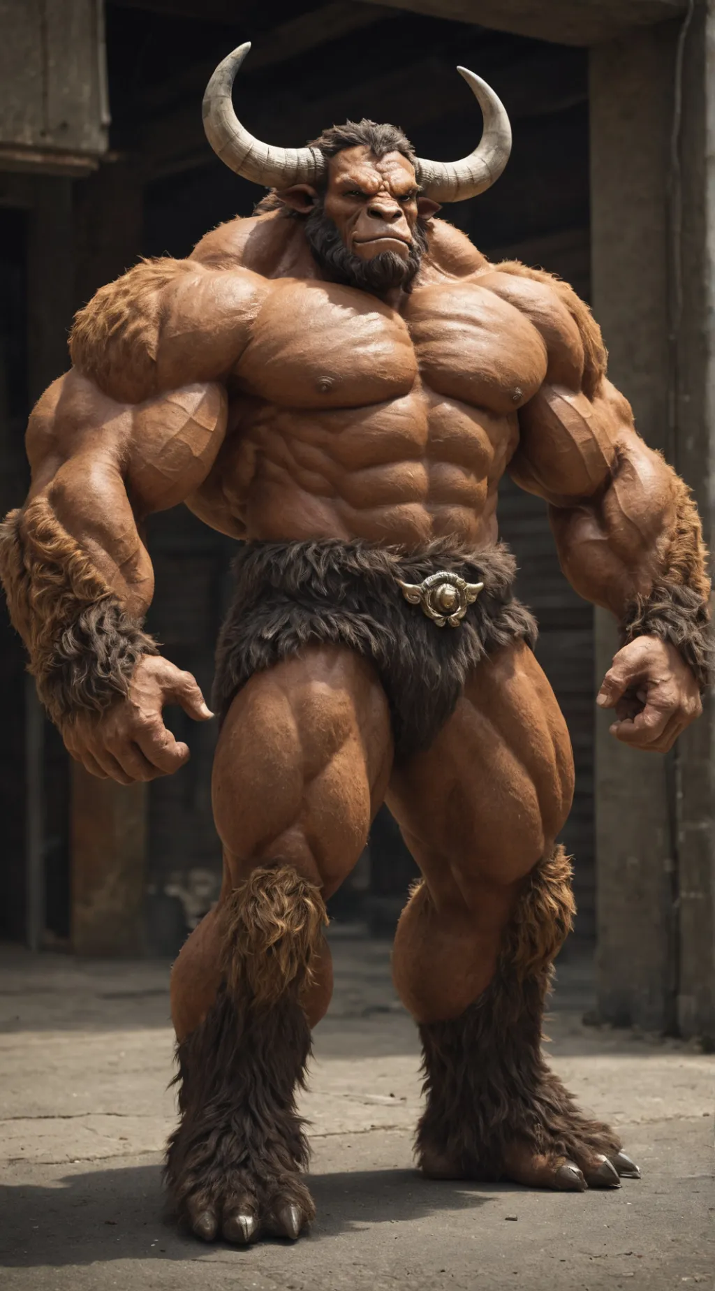 ai character: The Horned Titan background