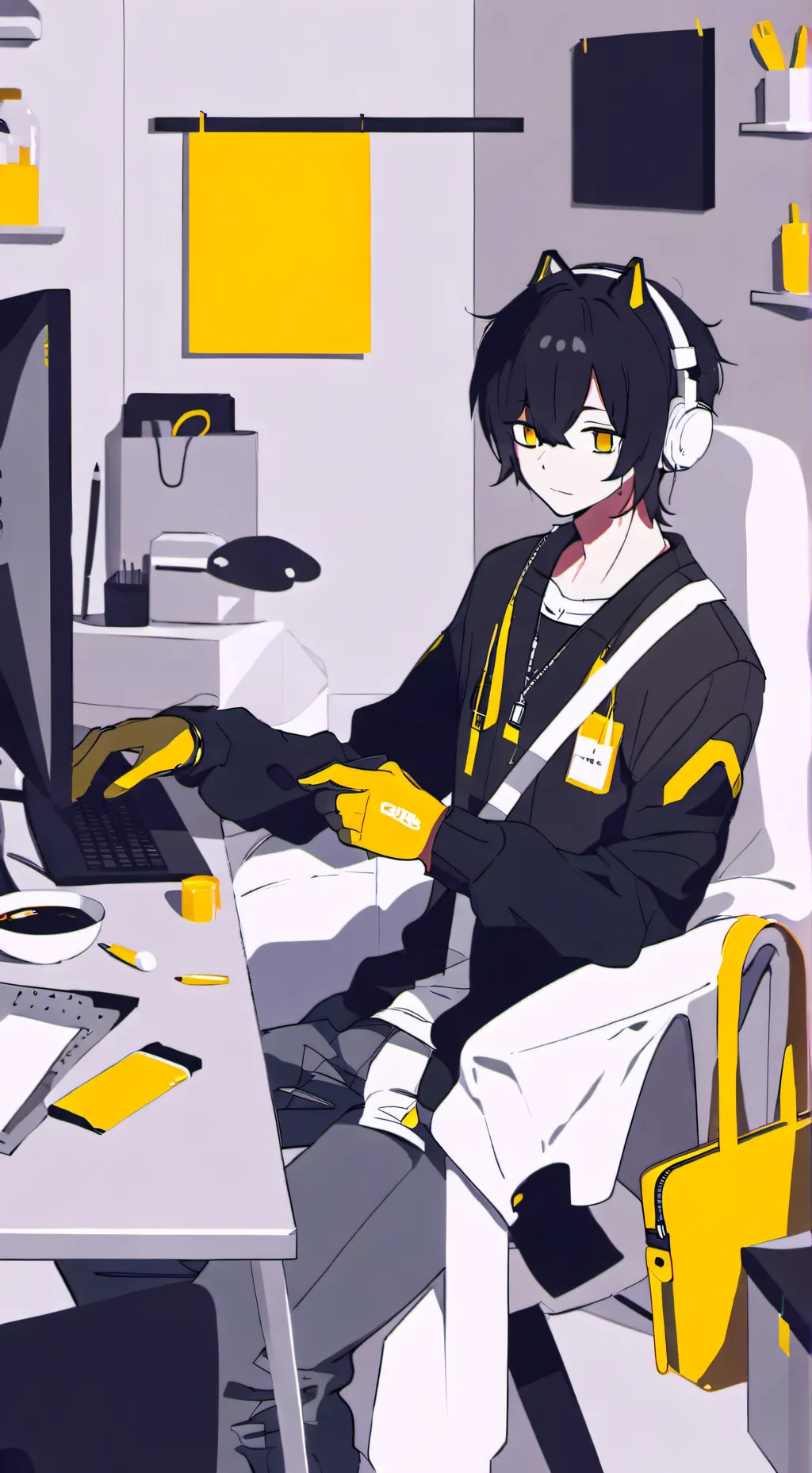 ai character: Teddy  background