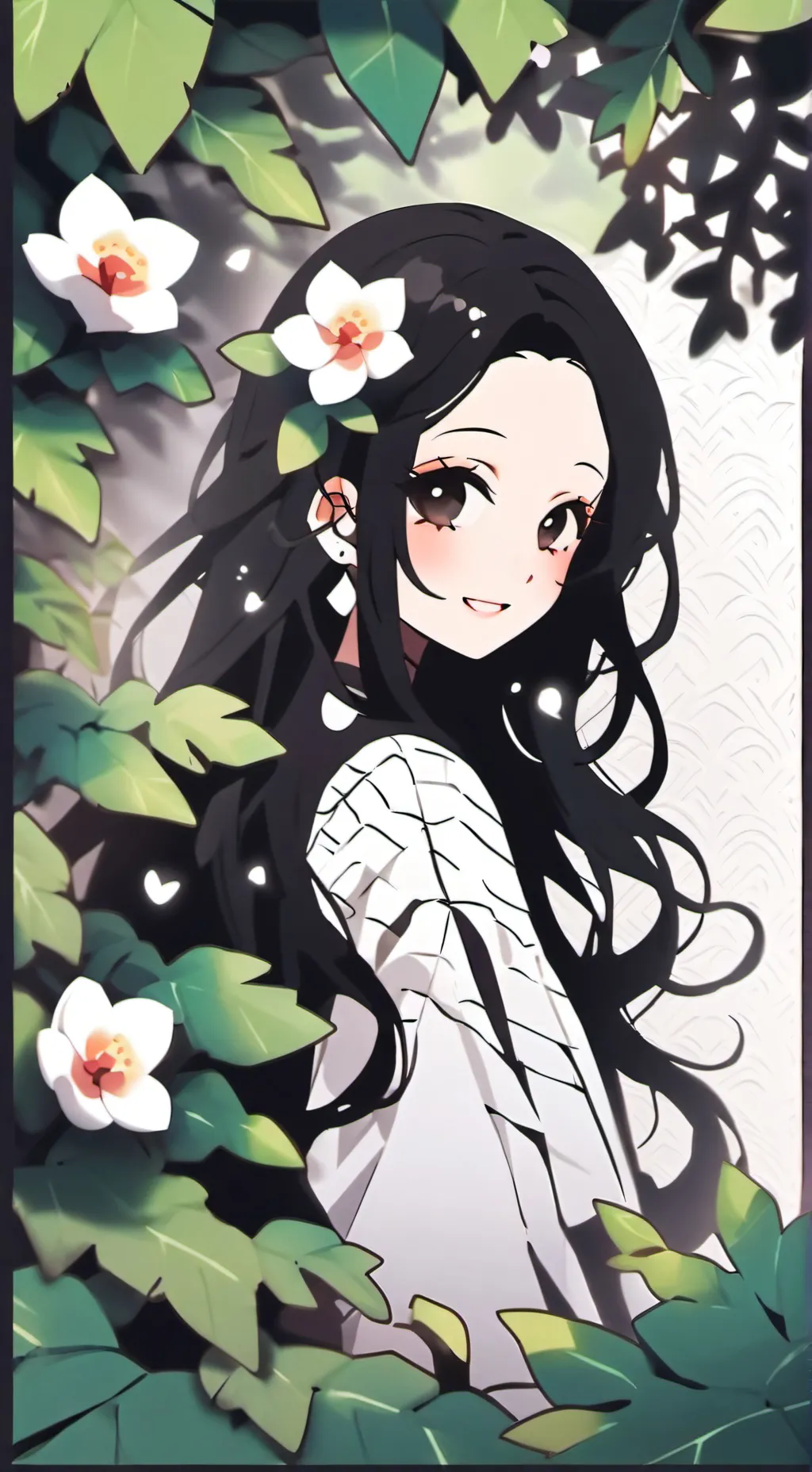 ai character: KNY beach trip background