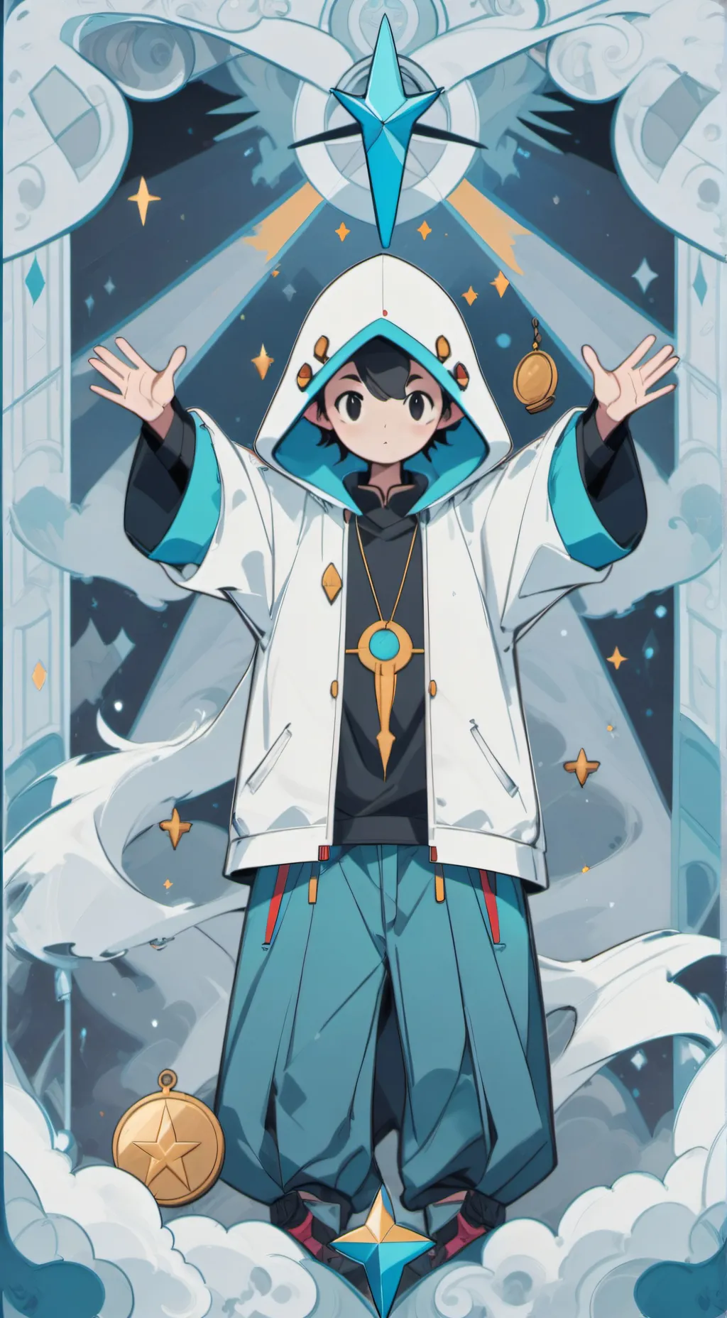 ai character: 💙blue💙 background