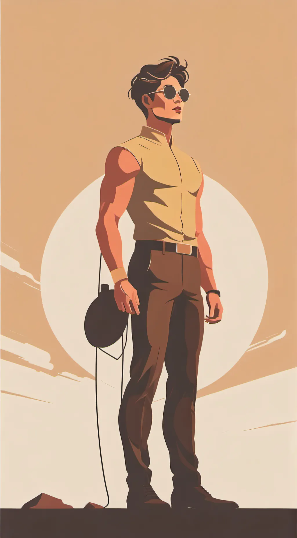 ai character: Titan tv man background