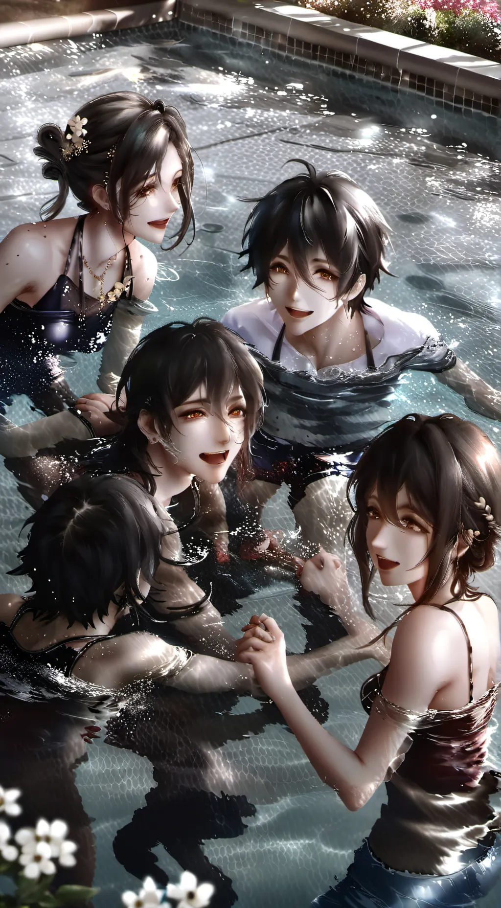 ai character: Sprunki waterpark background