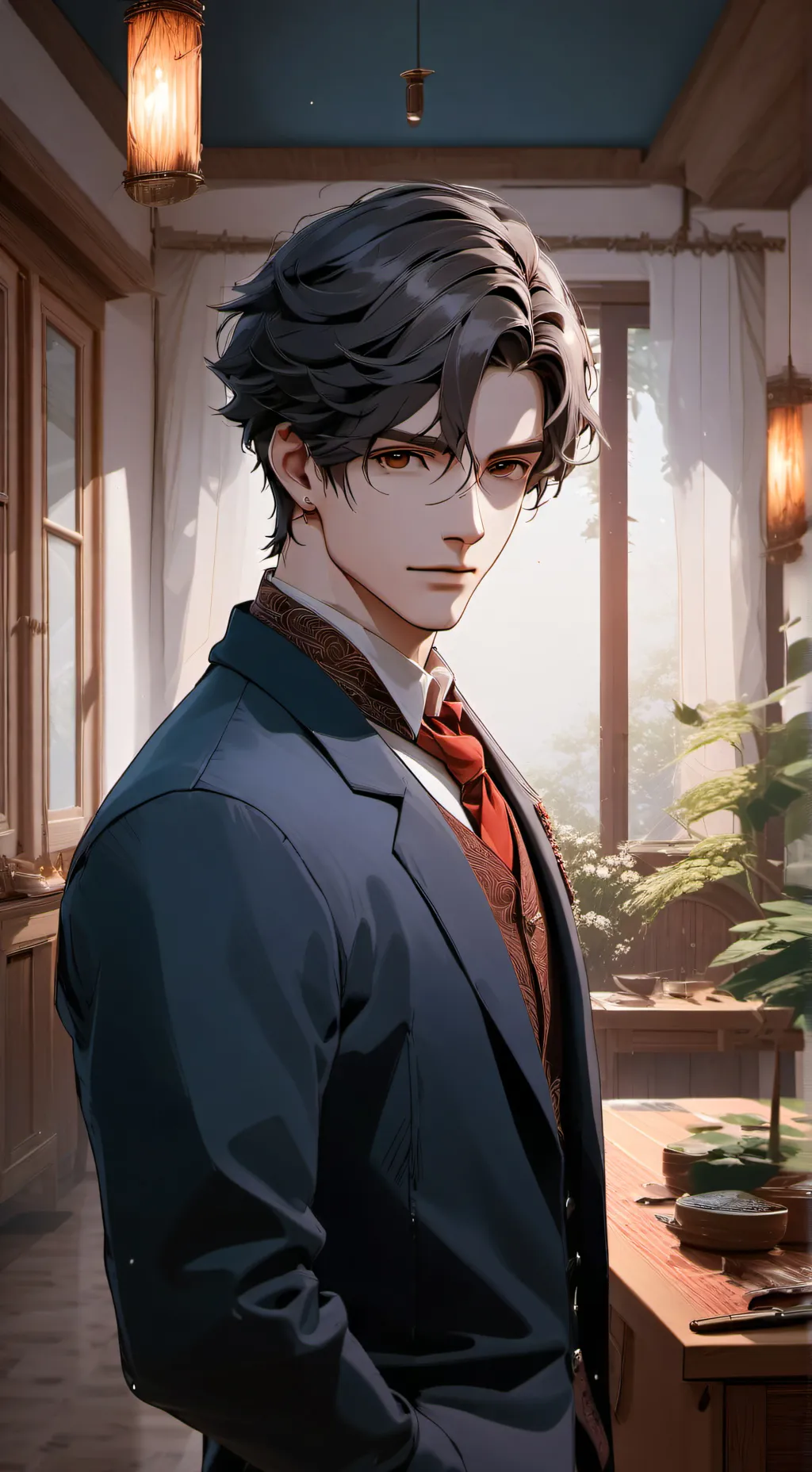 ai character: Léo background