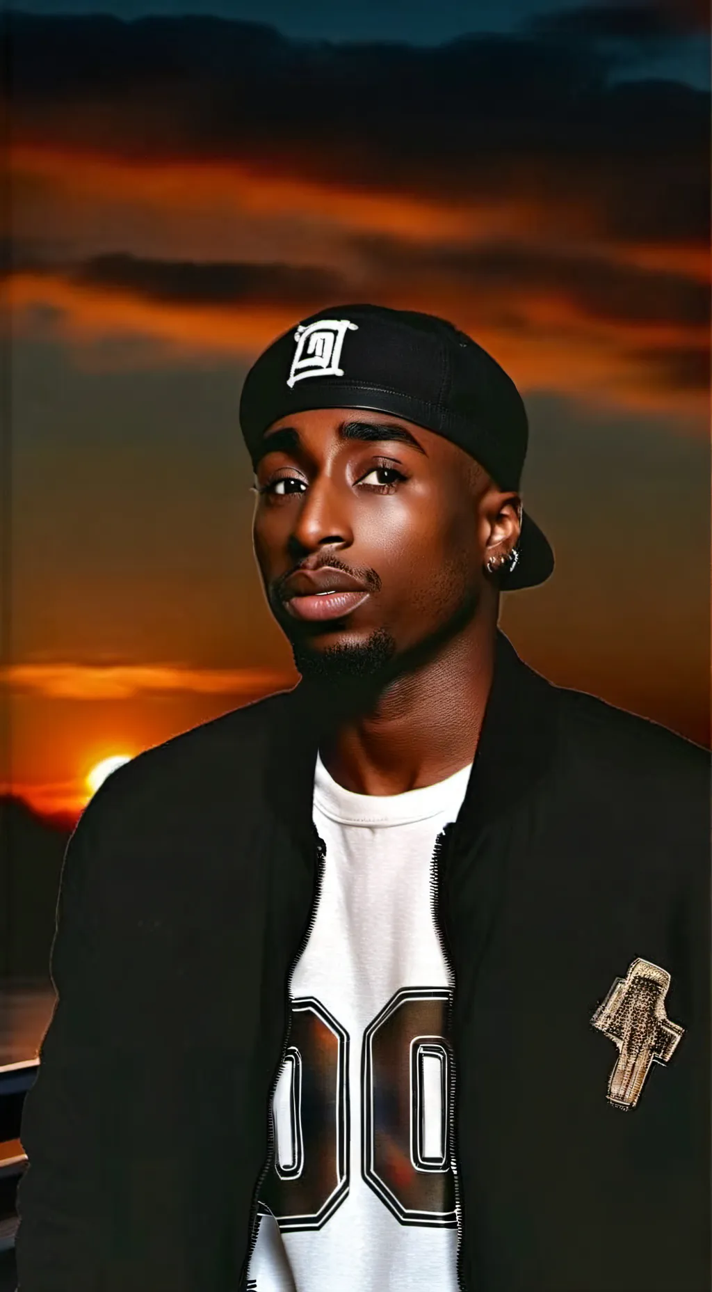ai character: Tupac Shakur  background
